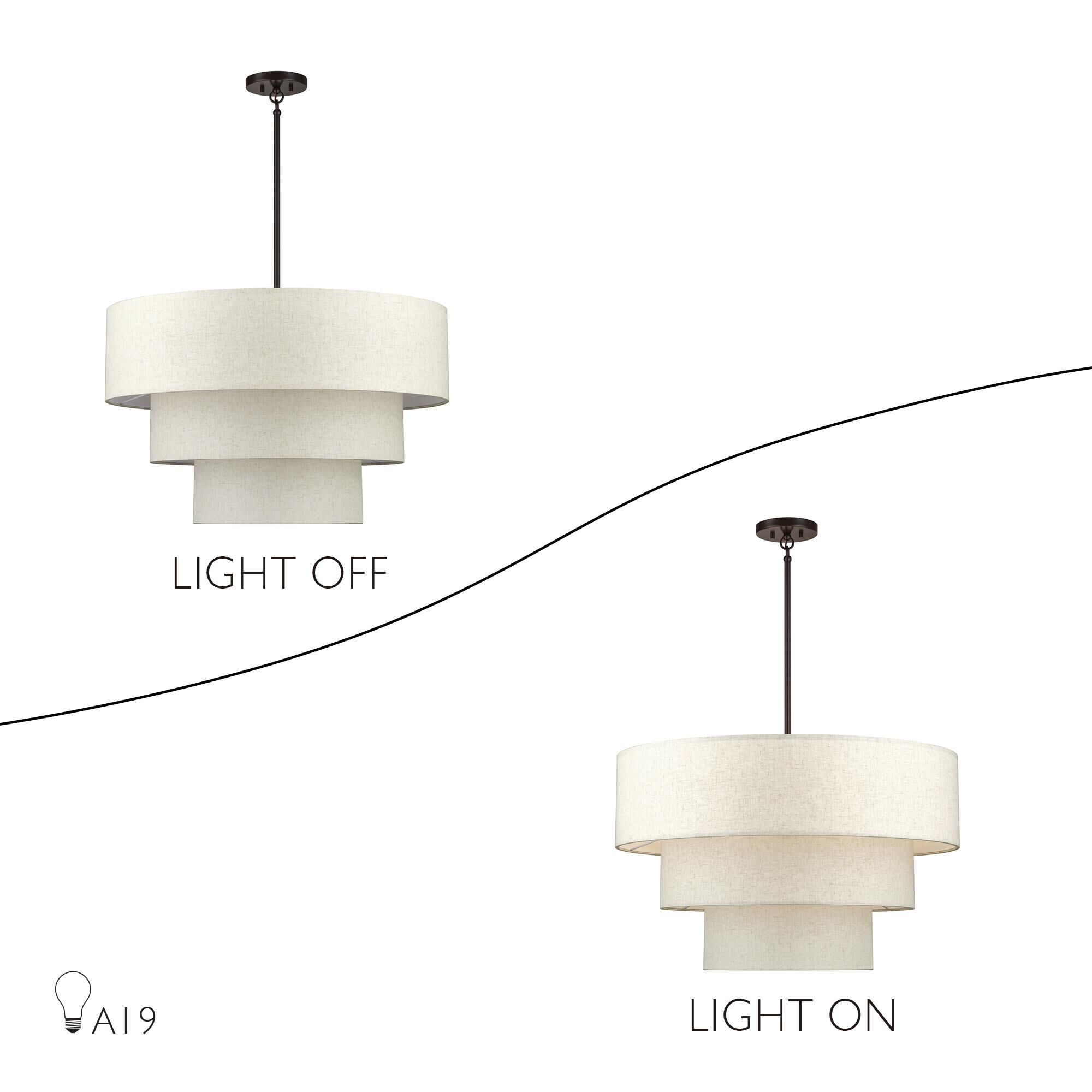 Manorwood 32 Inch Large Pendant by Livex Lighting