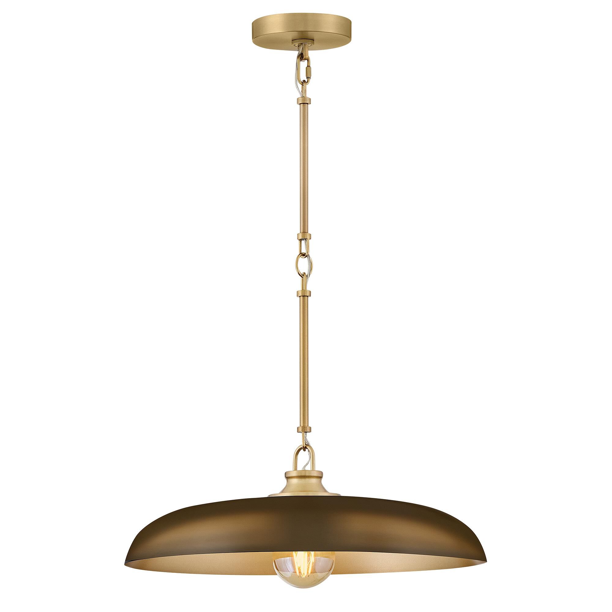 Shown in Lacquered Brass finish and Heritage Bronze accent