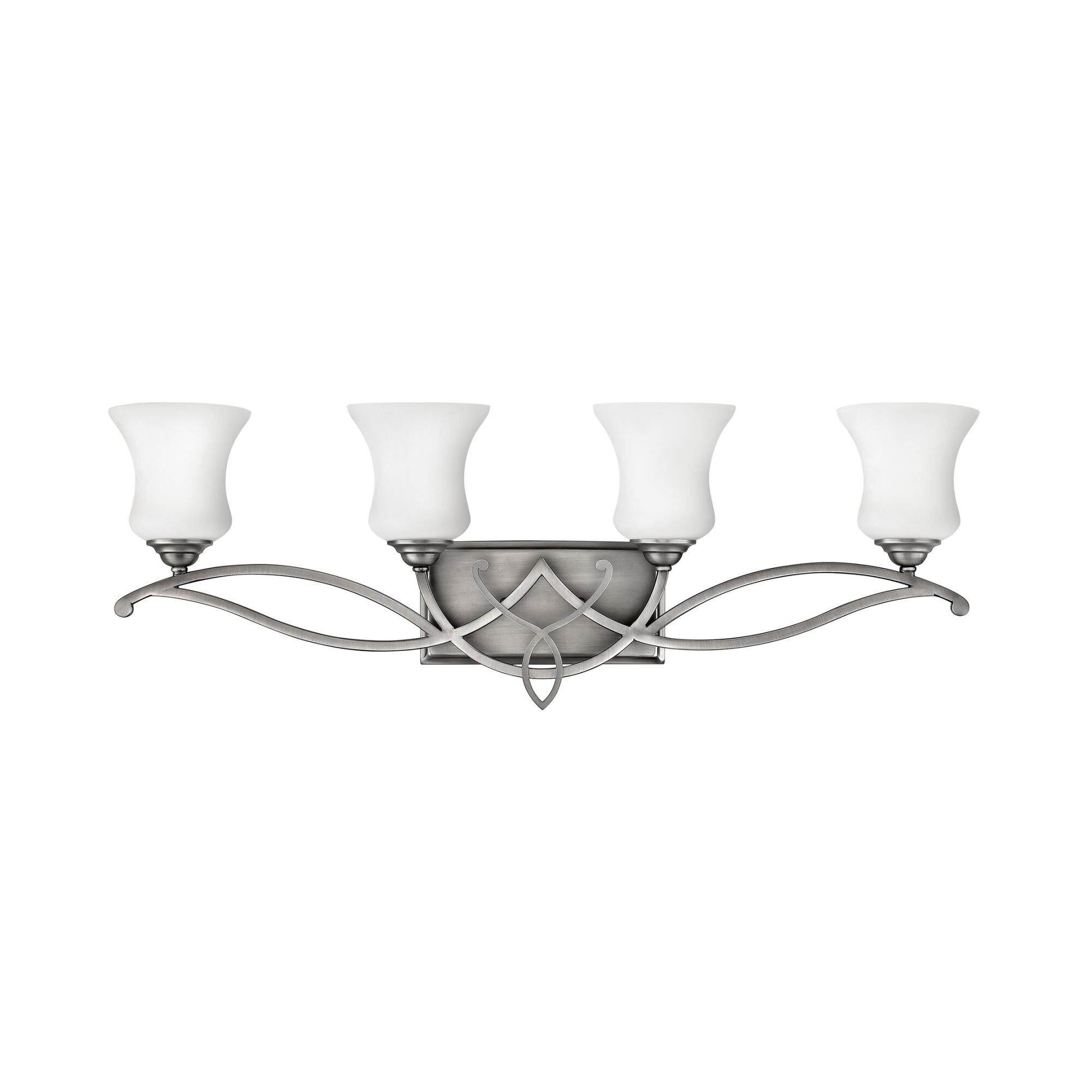 Shown in Antique Nickel finish and Etched Opal glass