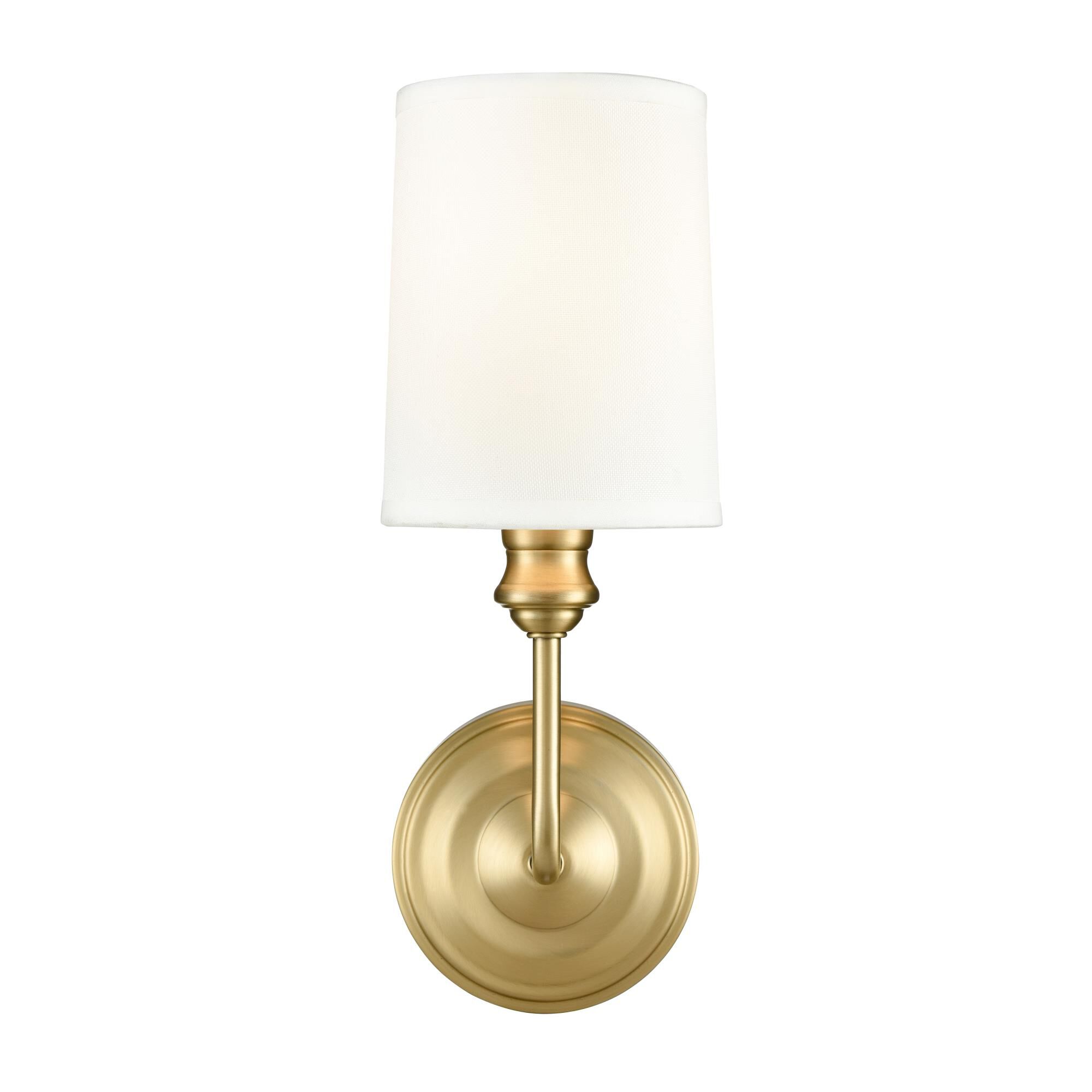 Shown in Vintage Brass finish and White glass