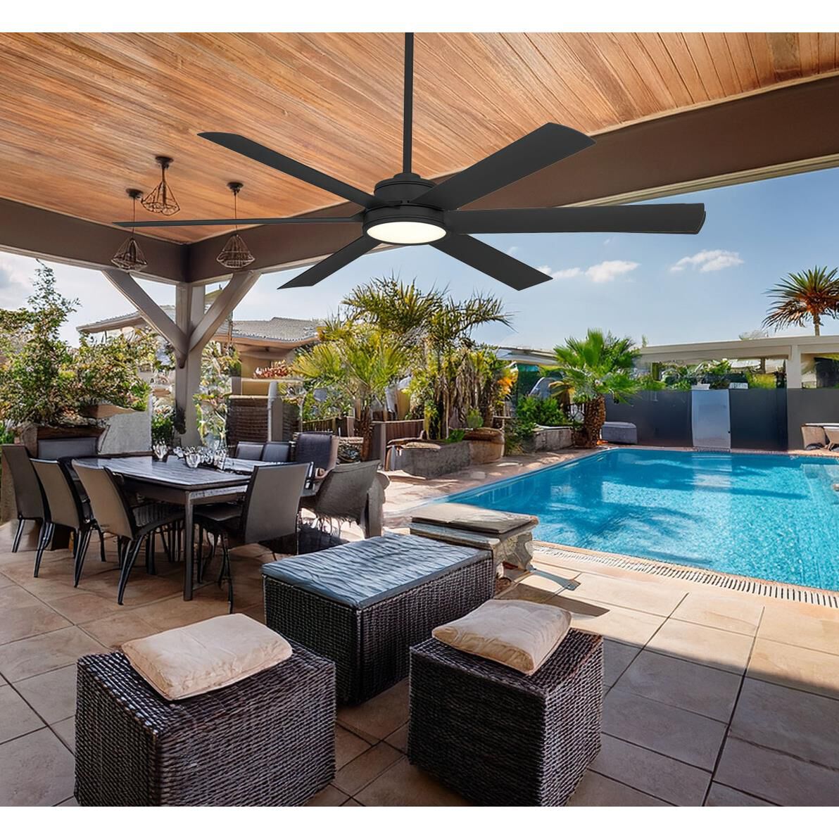 Cairo 65 Inch Ceiling Fan with Light Kit by Minka Aire