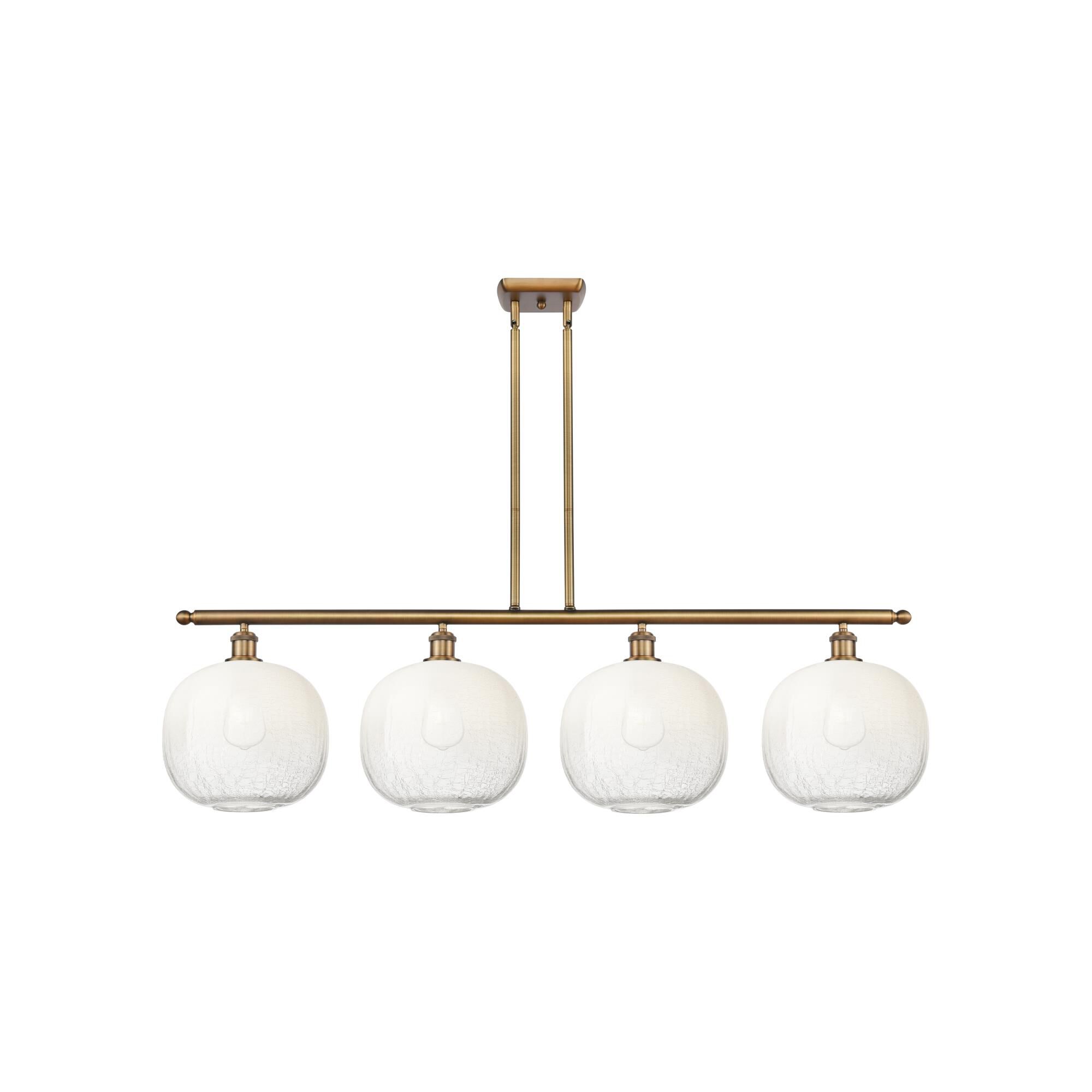 Shown in Brushed Brass finish and Opal glass