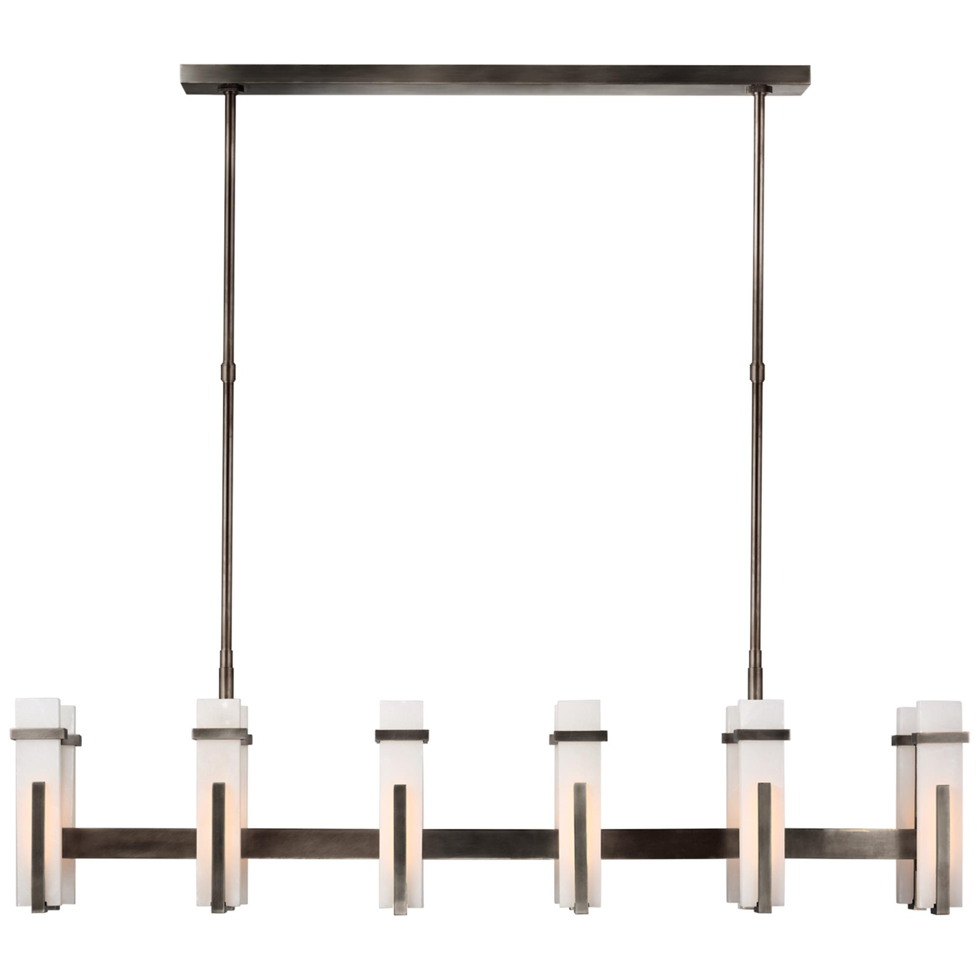 Shown in Bronze finish and Alabaster shade