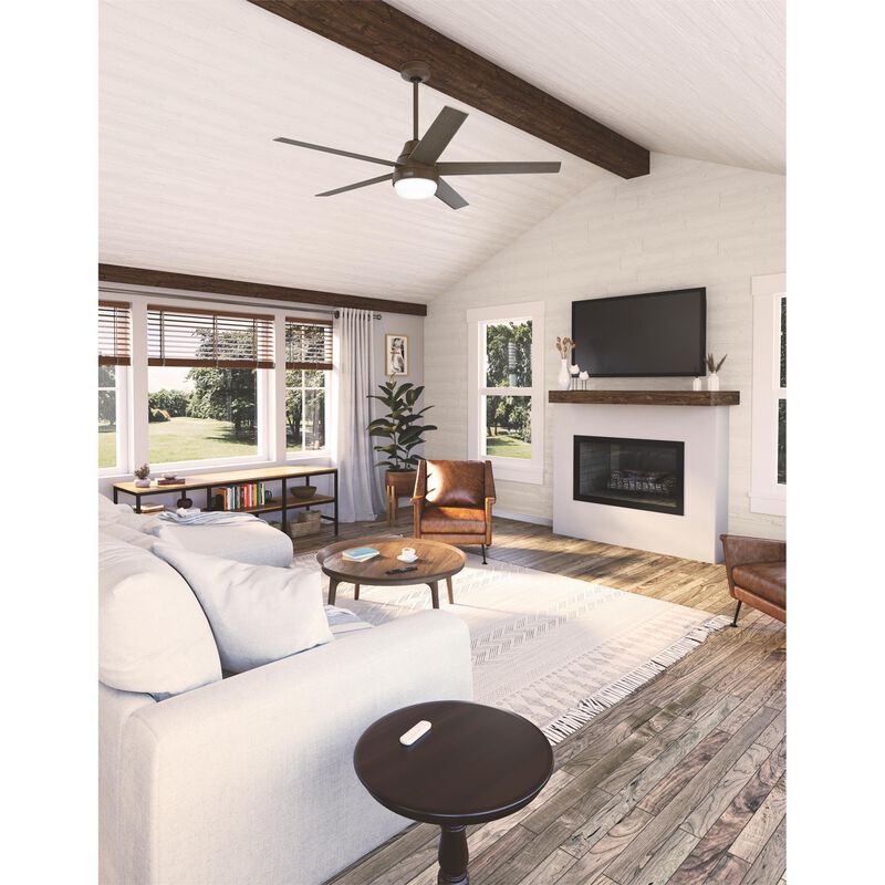 Aerodyne 60 Inch Ceiling Fan with Light Kit by Hunter Fan