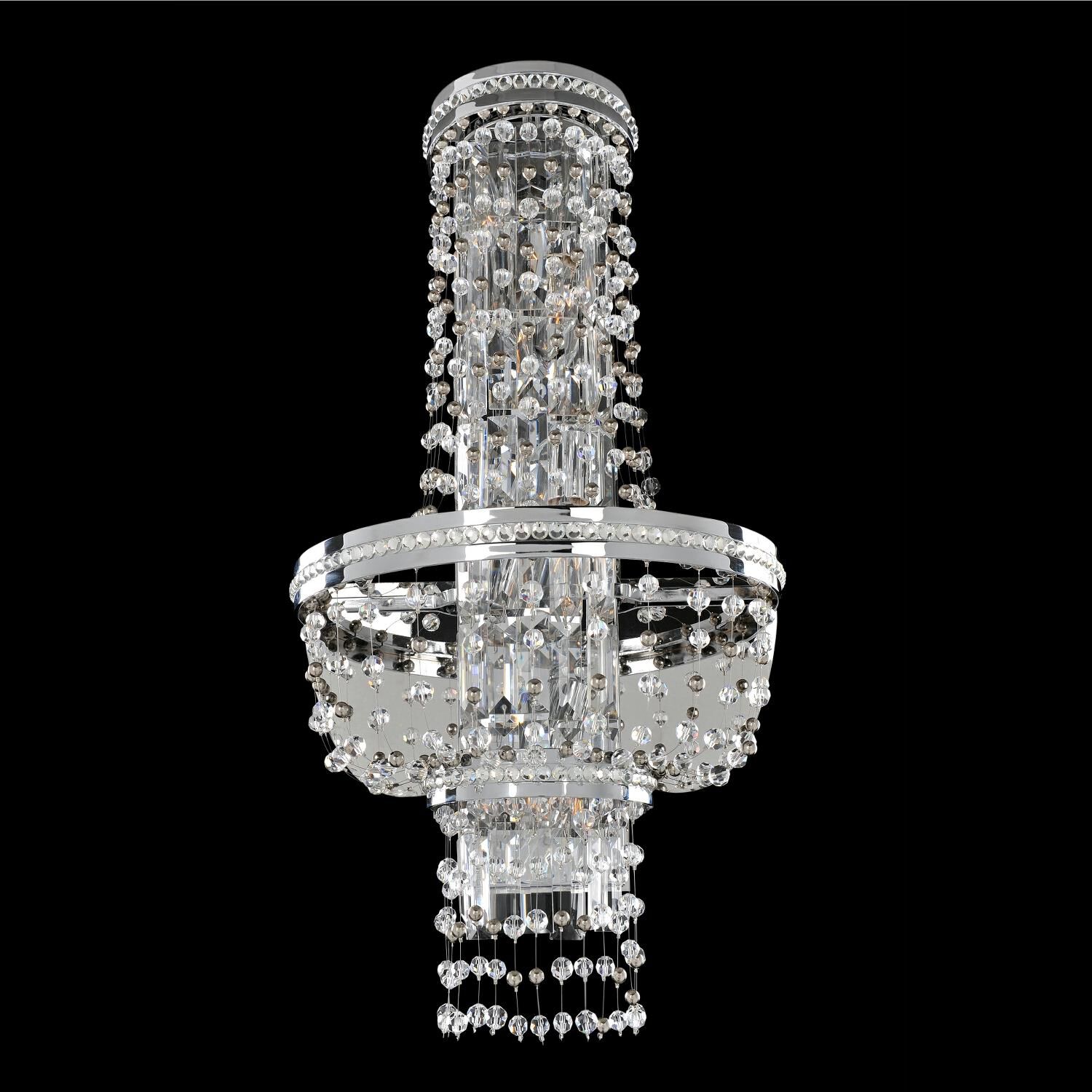 Shown in Chrome finish and Firenze Clear crystal