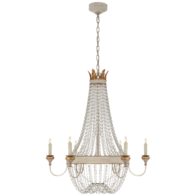 Julie Neill Entellina 32 Inch 6 Light Chandelier by Visual Comfort Signature Collection