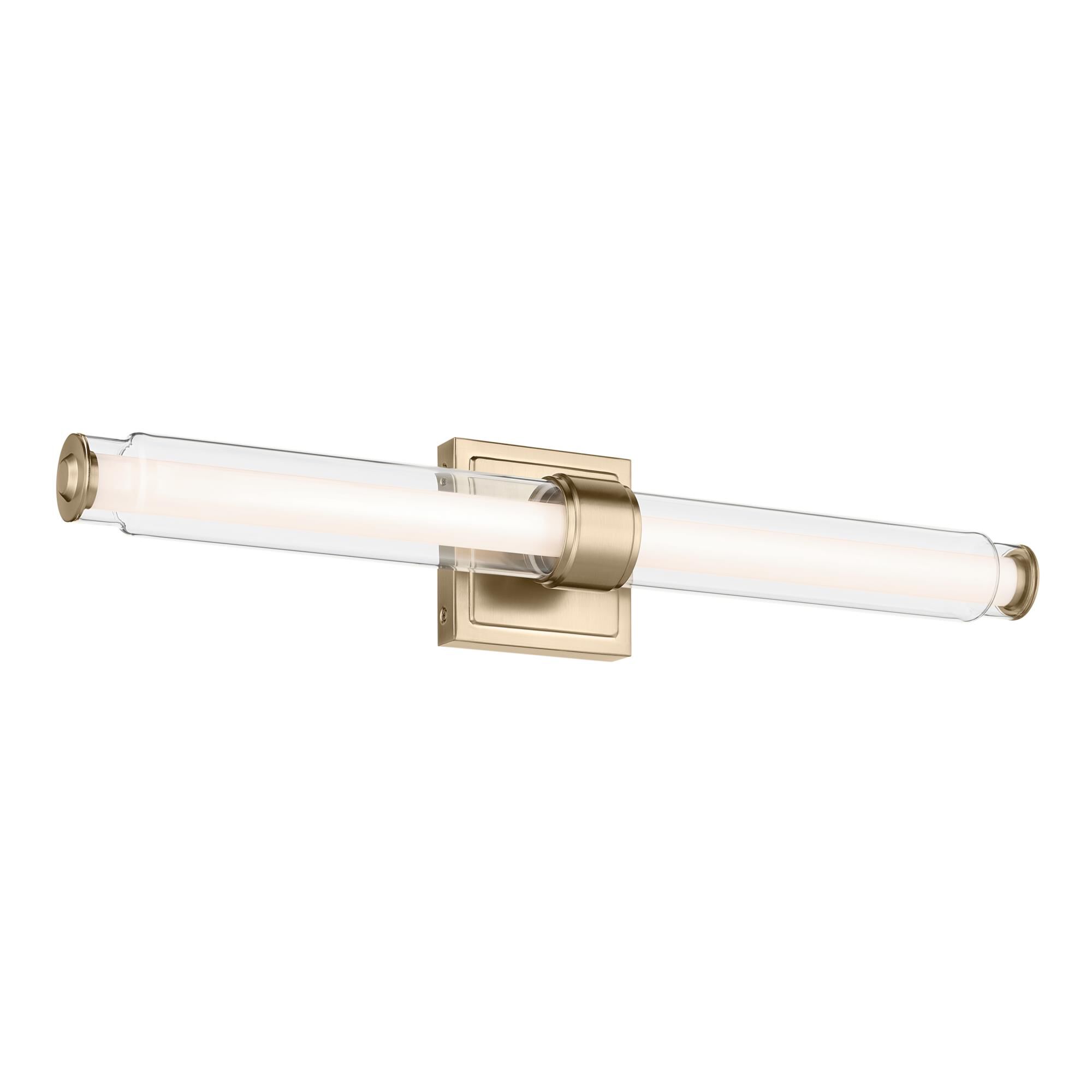 Shown in Champagne Bronze finish and Clear glass