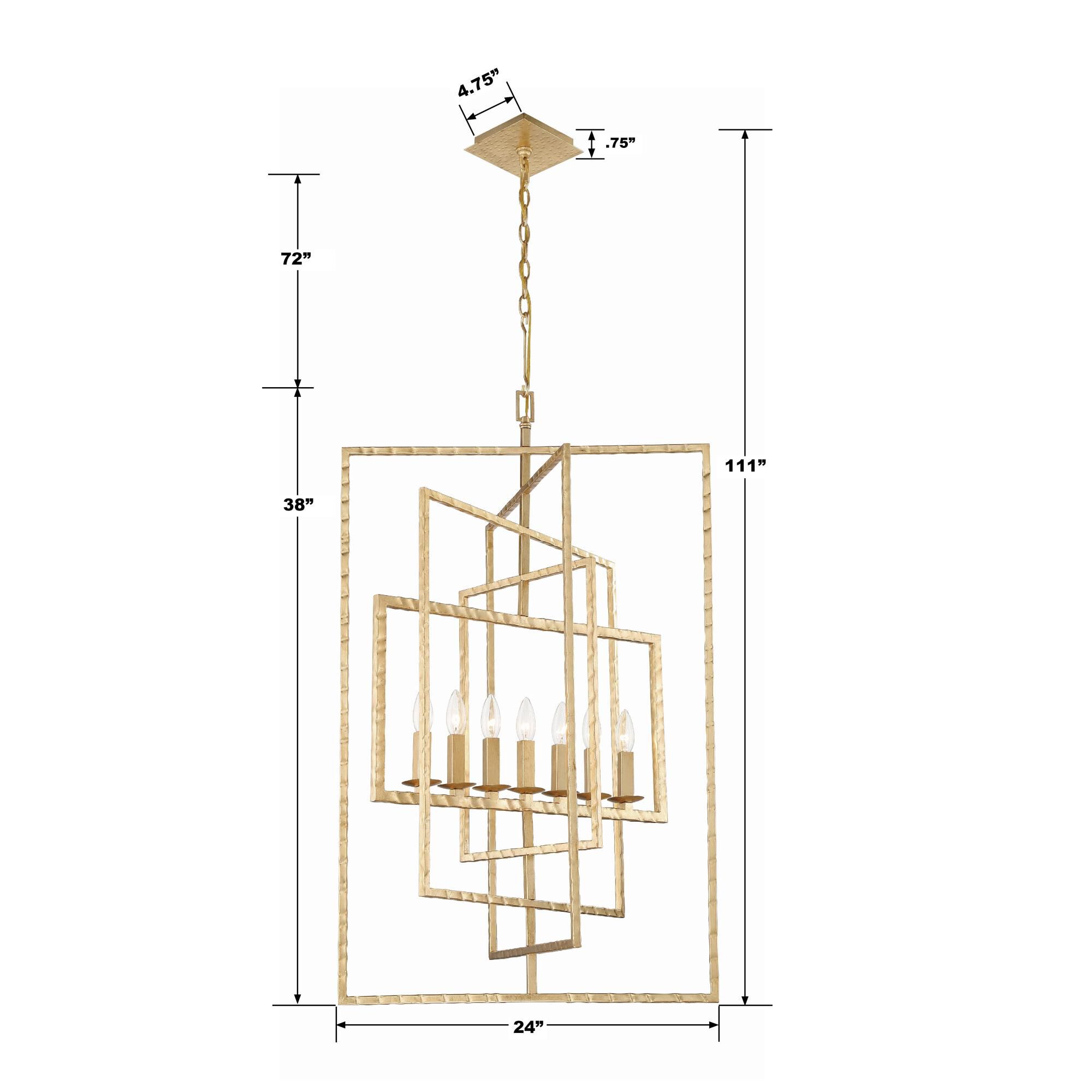 Capri 24 Inch 7 Light Chandelier by Crystorama