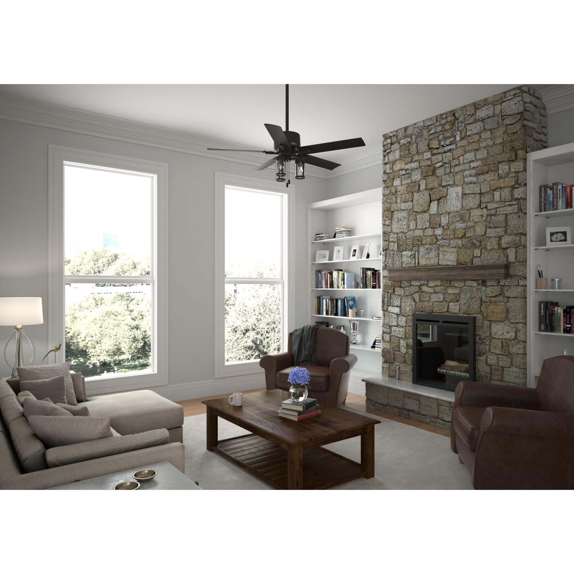 Lawndale 52 Inch Ceiling Fan with Light Kit by Hunter Fan