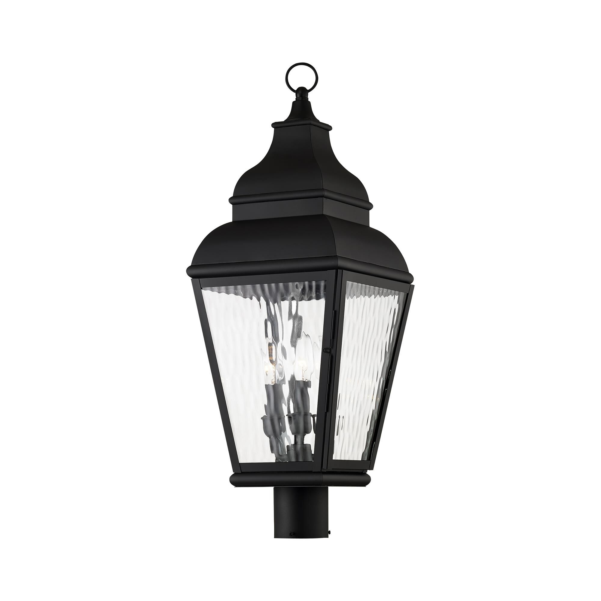 Shown in Black finish and Clear Water glass