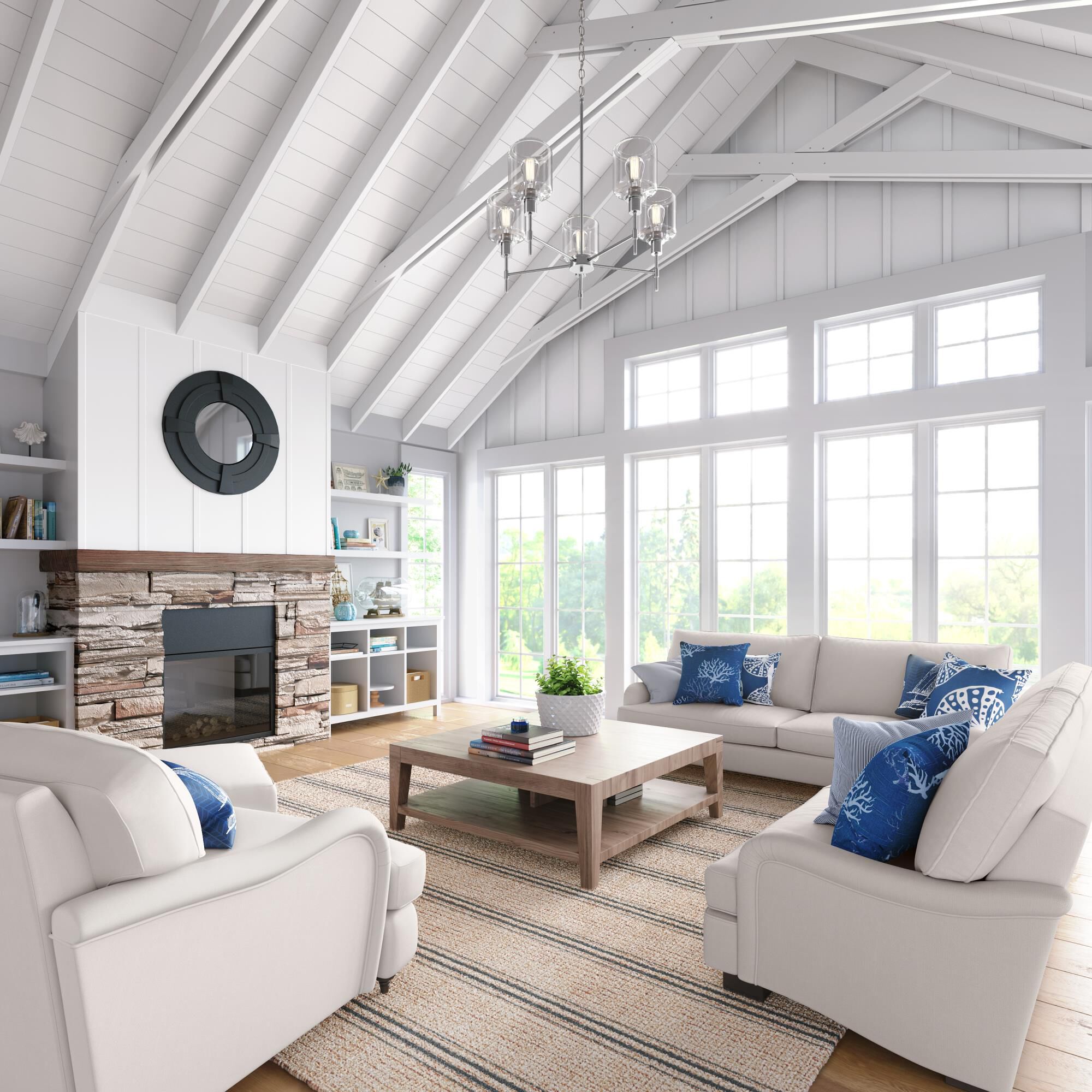 Asheville 25 Inch 5 Light Chandelier by Millennium Lighting