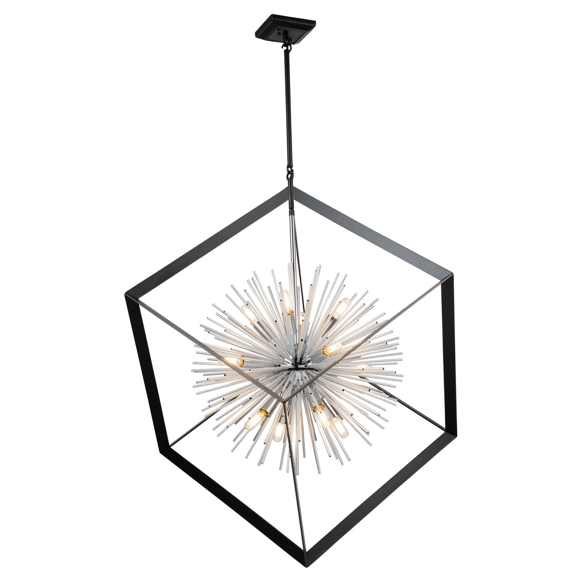 Sunburst 37 Inch Cage Pendant by Artcraft