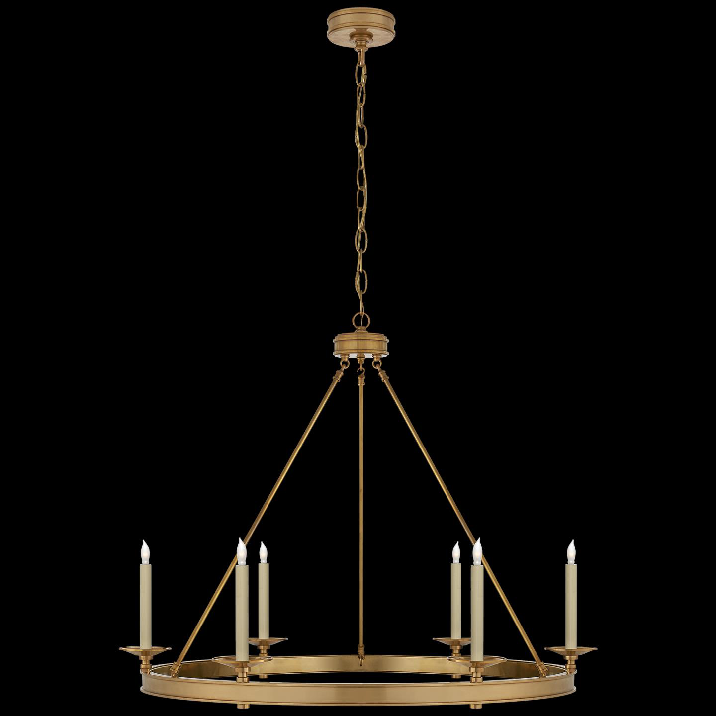 Chapman & Myers Launceton 36 Inch 6 Light Chandelier by Visual Comfort Signature Collection