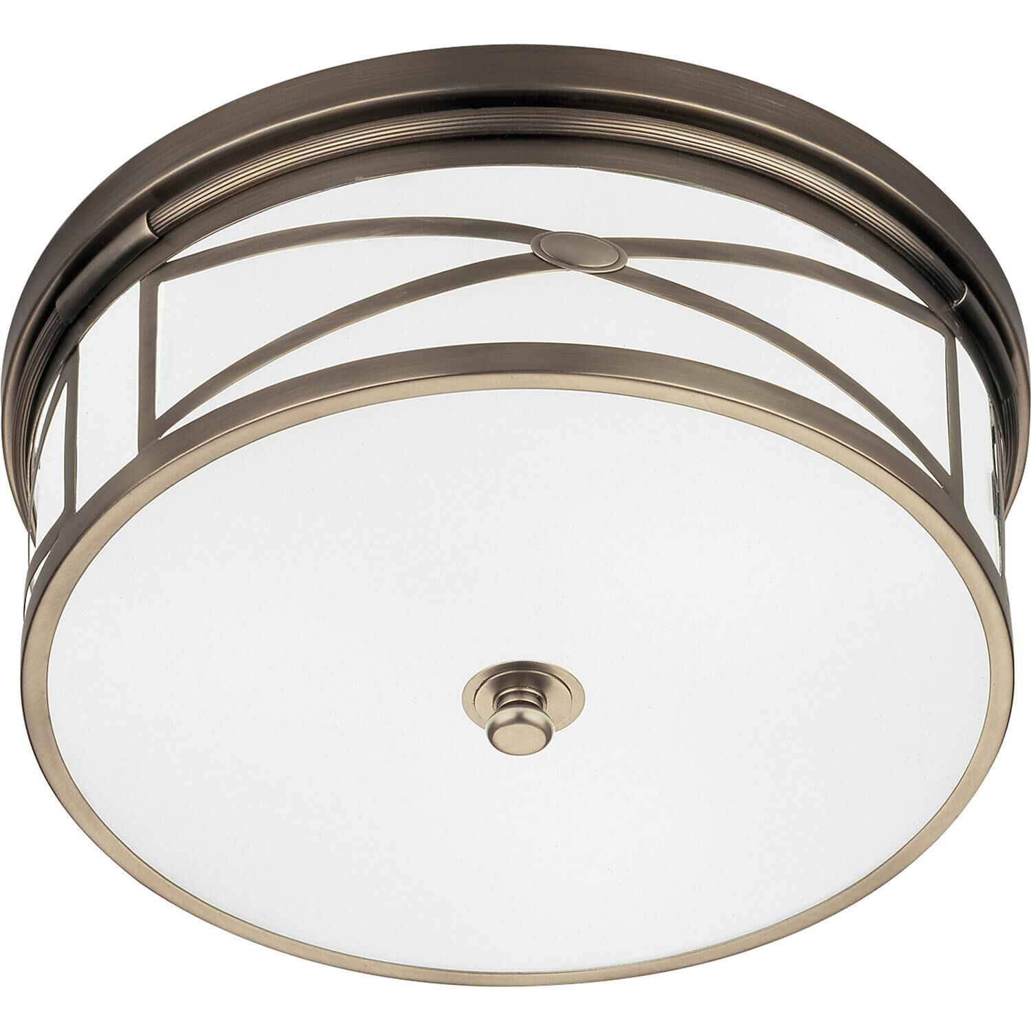 Shown in Dark Antique Nickel finish and Frosted White Glass shade