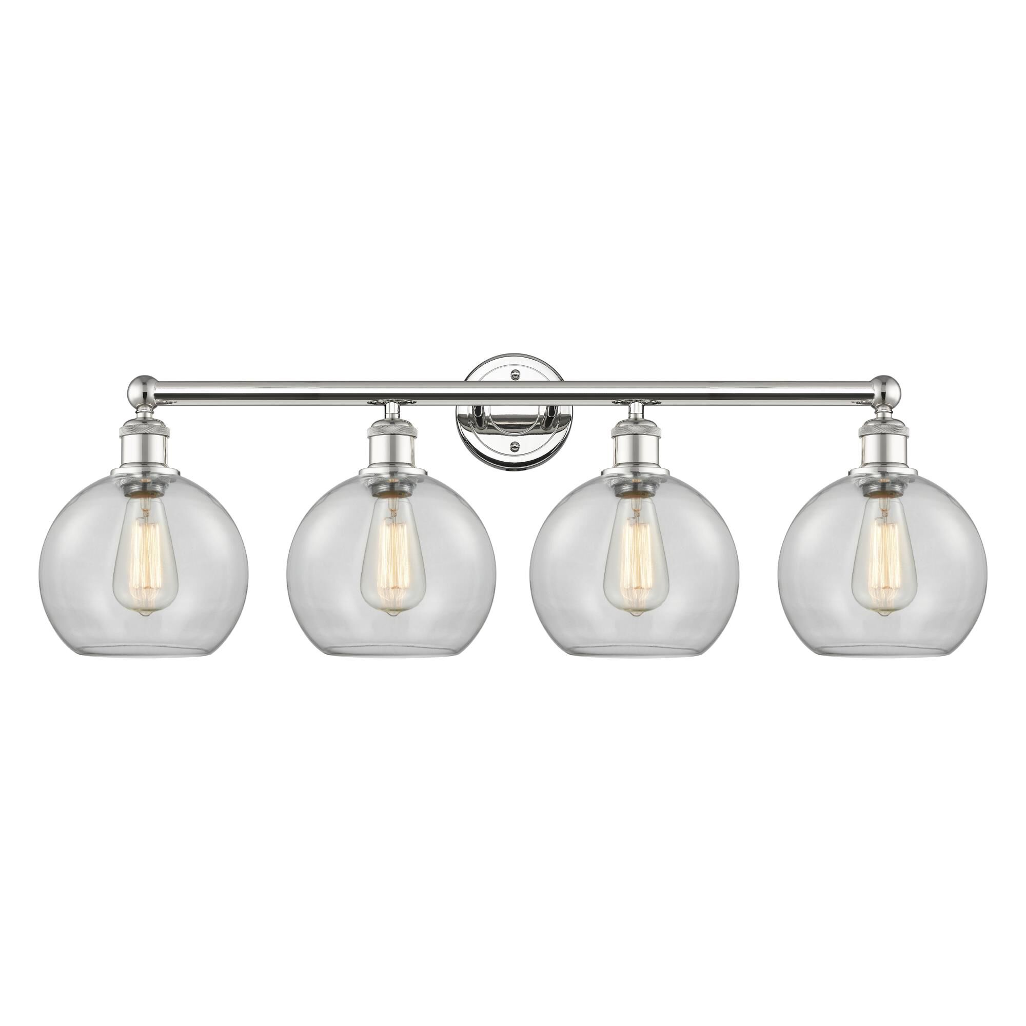 Shown in Polished Nickel finish and Clear glass