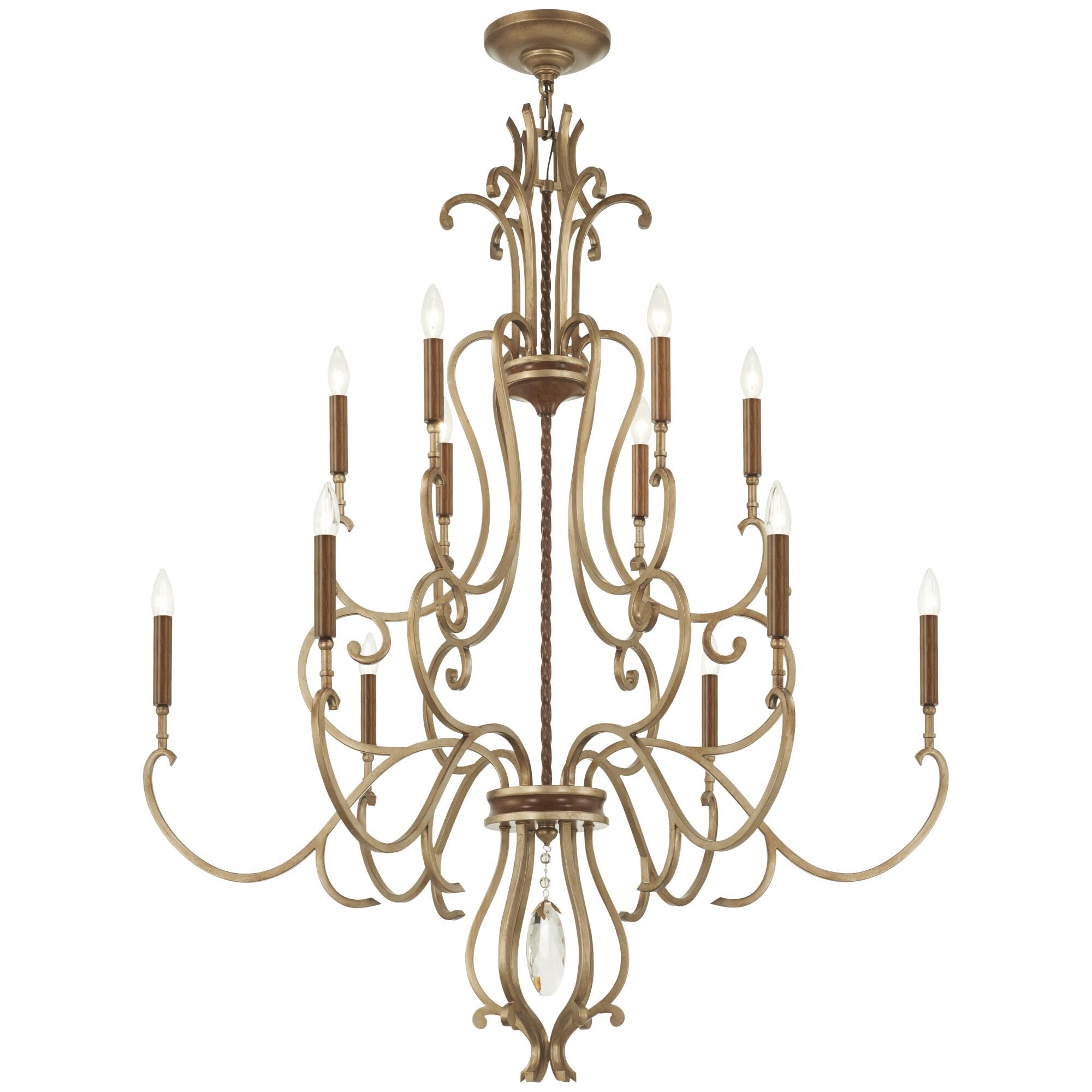 Magnolia Manor 42 Inch 12 Light Chandelier by Metropolitan Lighting