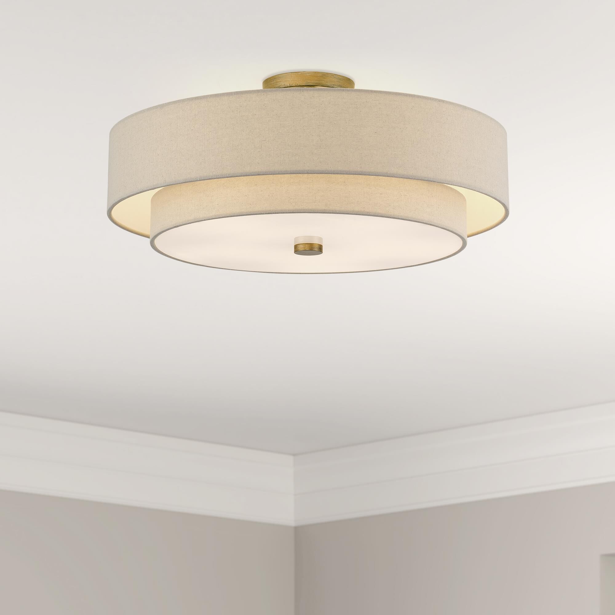 Bellingham 22 Inch Semi Flush Mount by Livex Lighting
