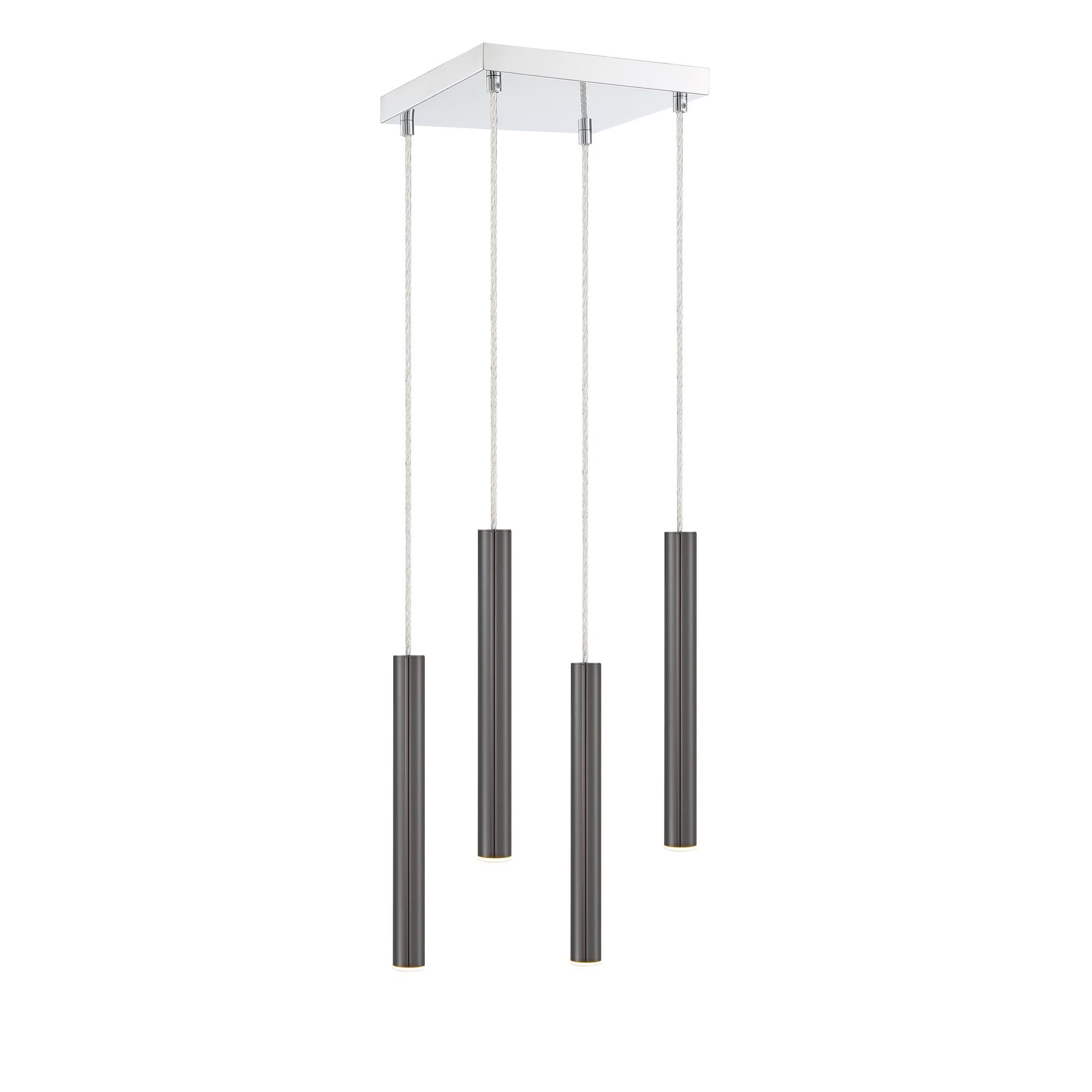 Shown in Chrome finish and Steel glass and Steel shade