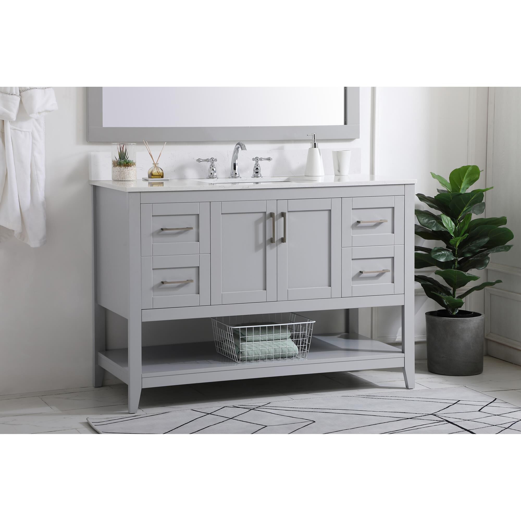 Shown in Grey finish