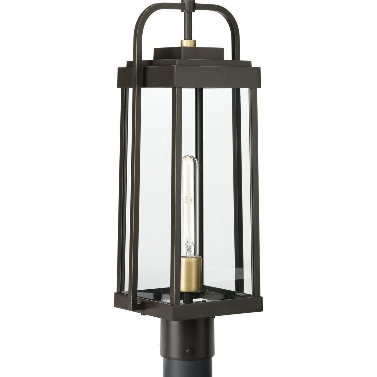 Shown in Antique Bronze finish and Clear glass