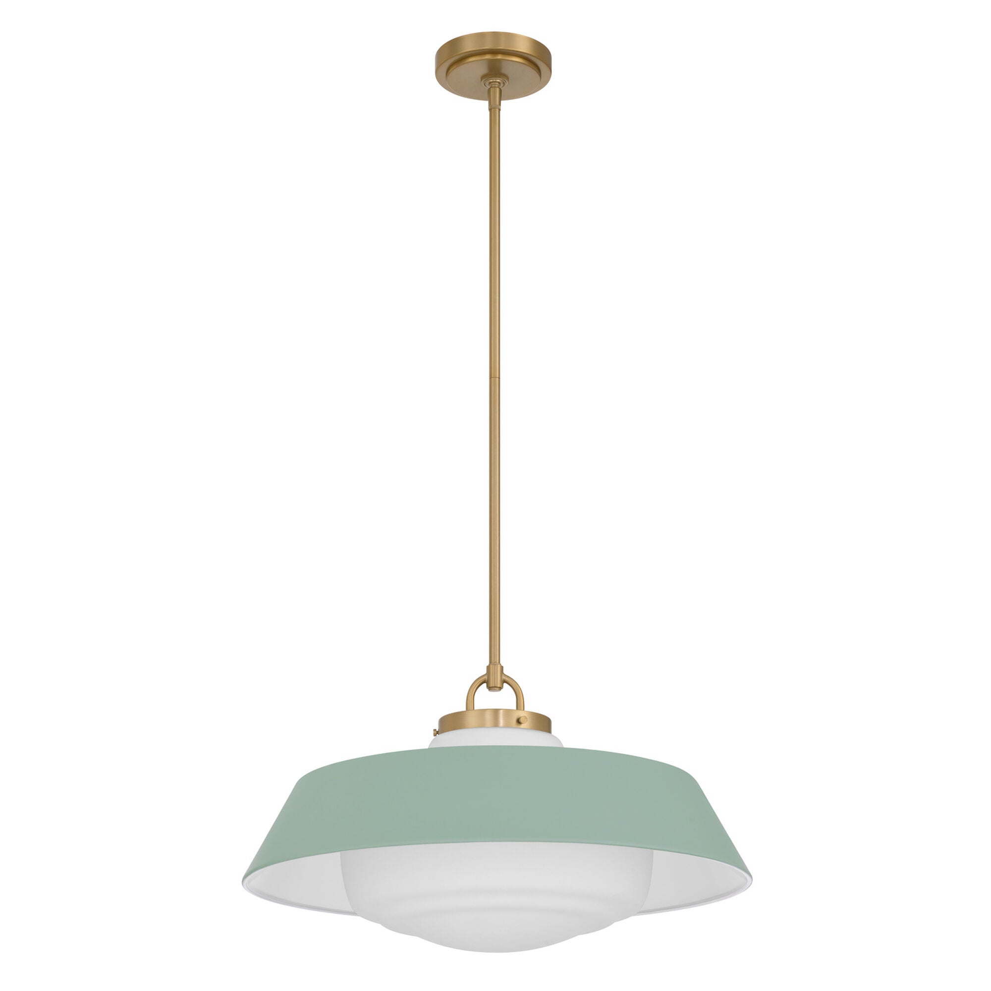 Shown in Vibrant Gold finish and Steel glass and Steel shade