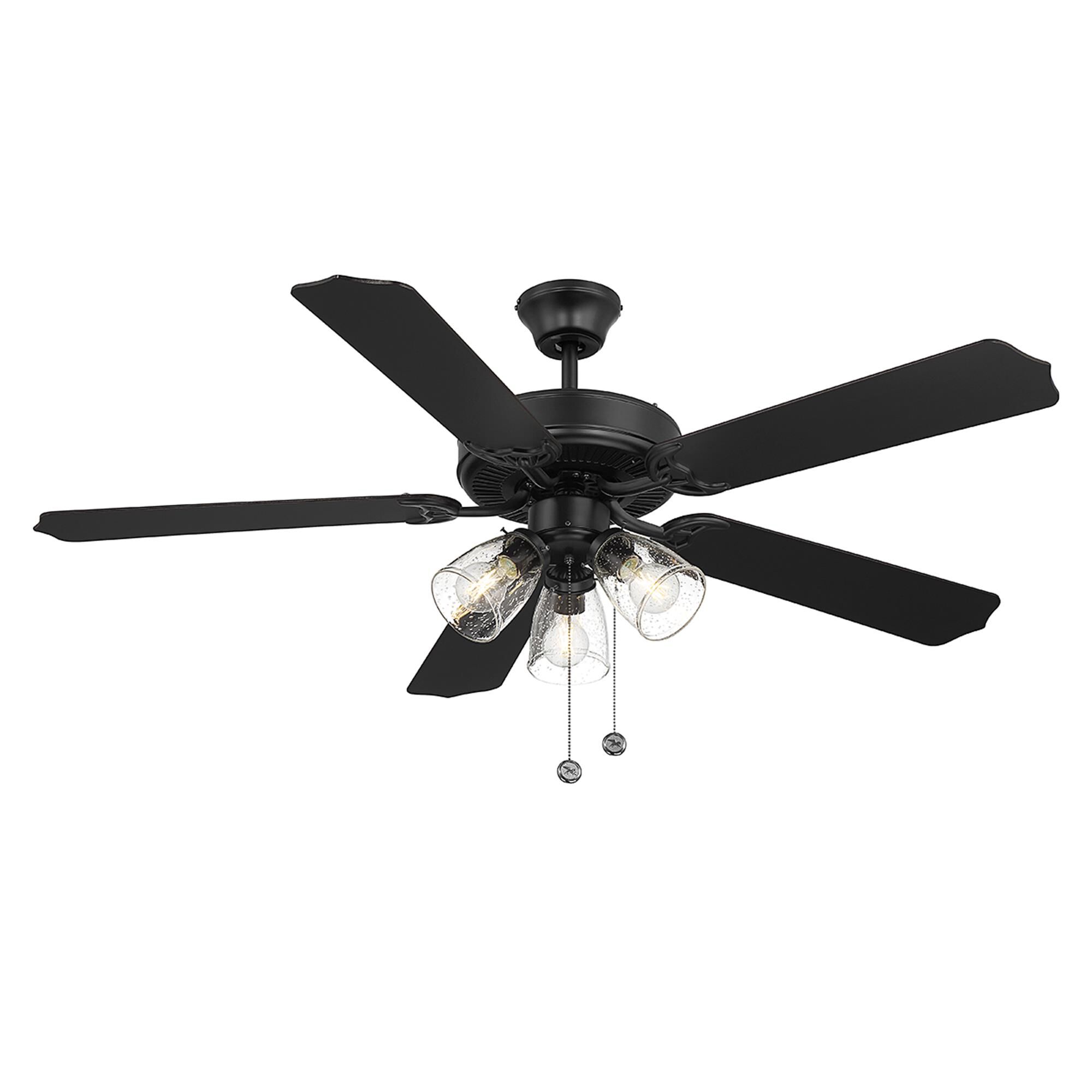 Shown in Matte Black finish and Clear Bubble glass