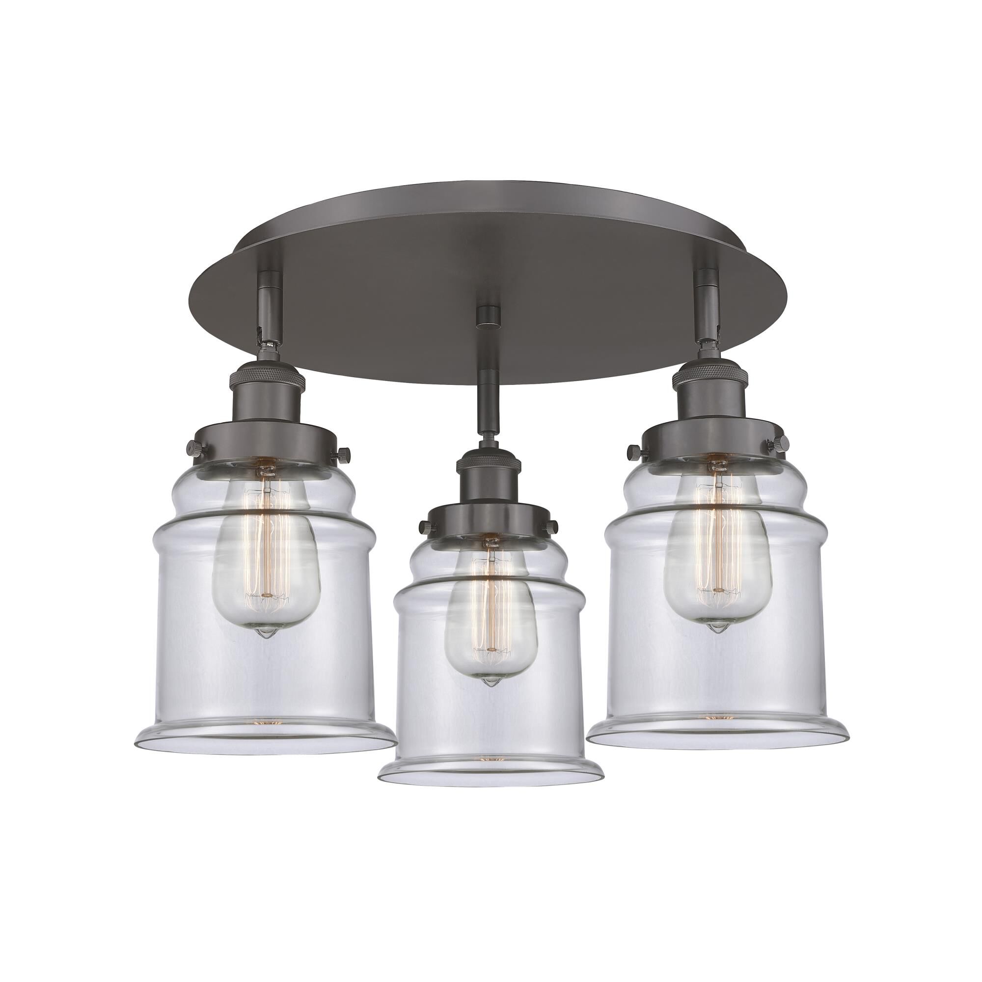 Shown in Oil Rubbed Bronze finish and Clear glass