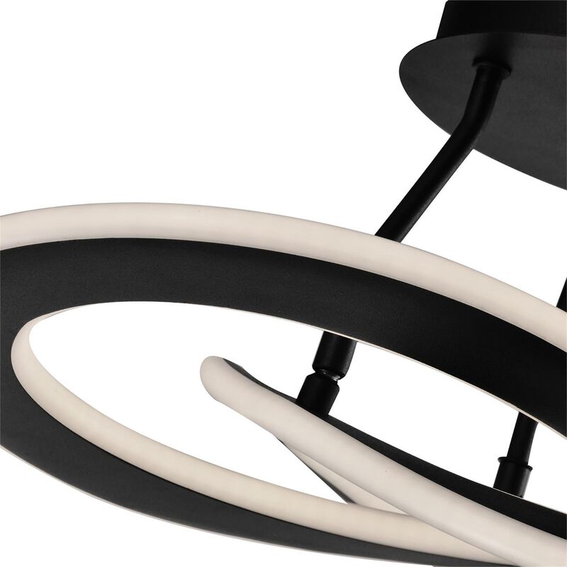 Wave 17 Inch 2 Light LED Semi Flush Mount by Artcraft