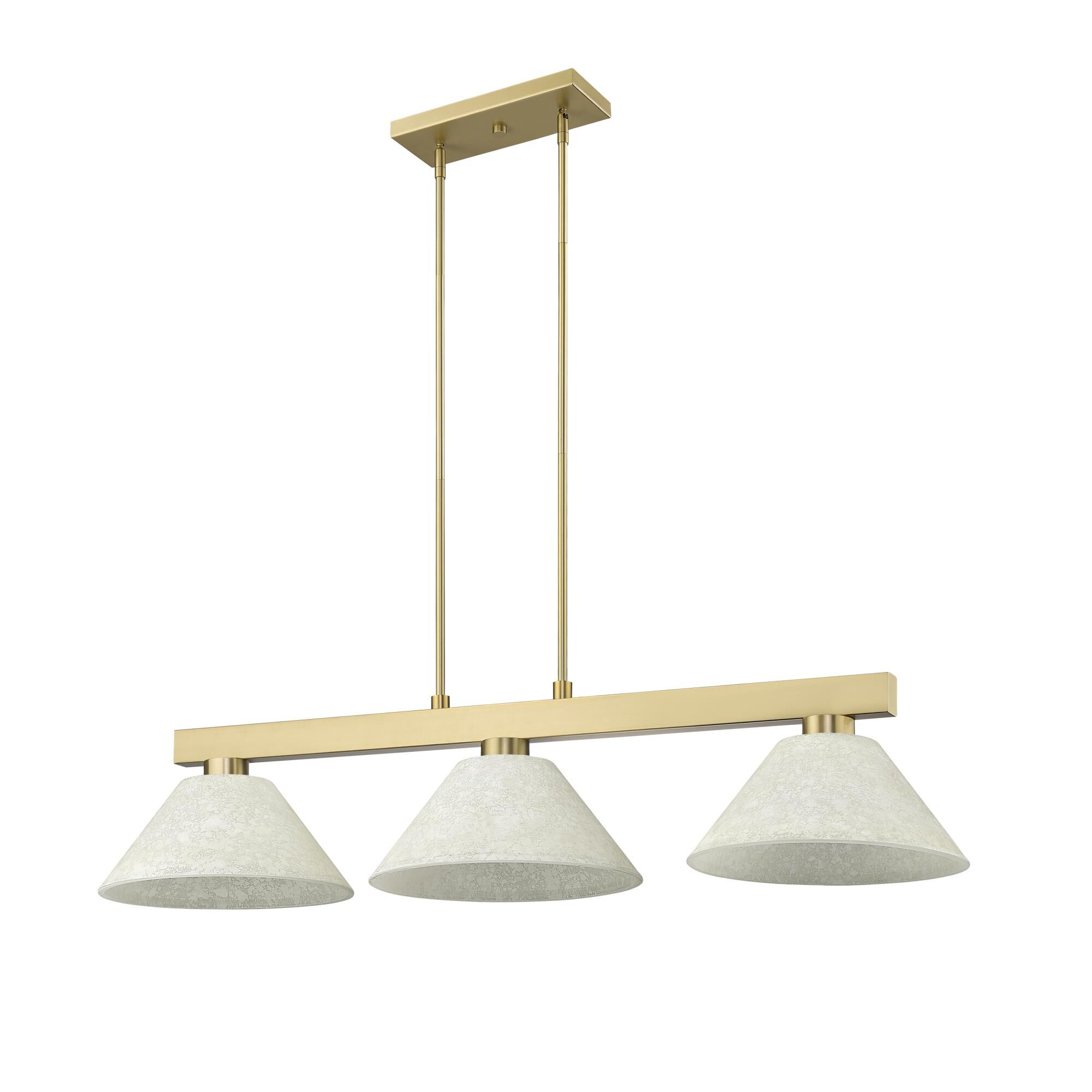Shown in Modern Gold finish and Golden Mottle glass