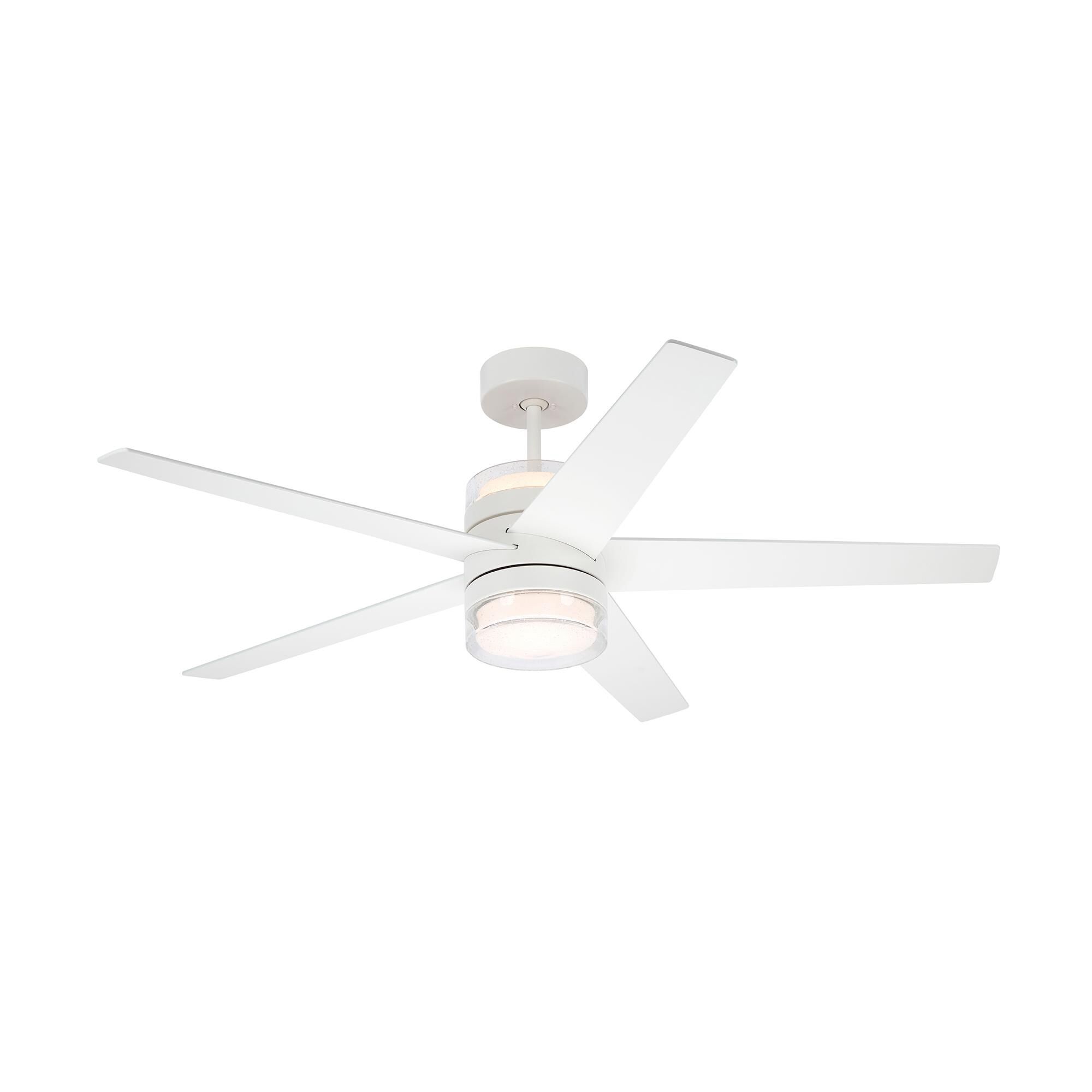 Shown in Satin White finish and Opal Matte glass