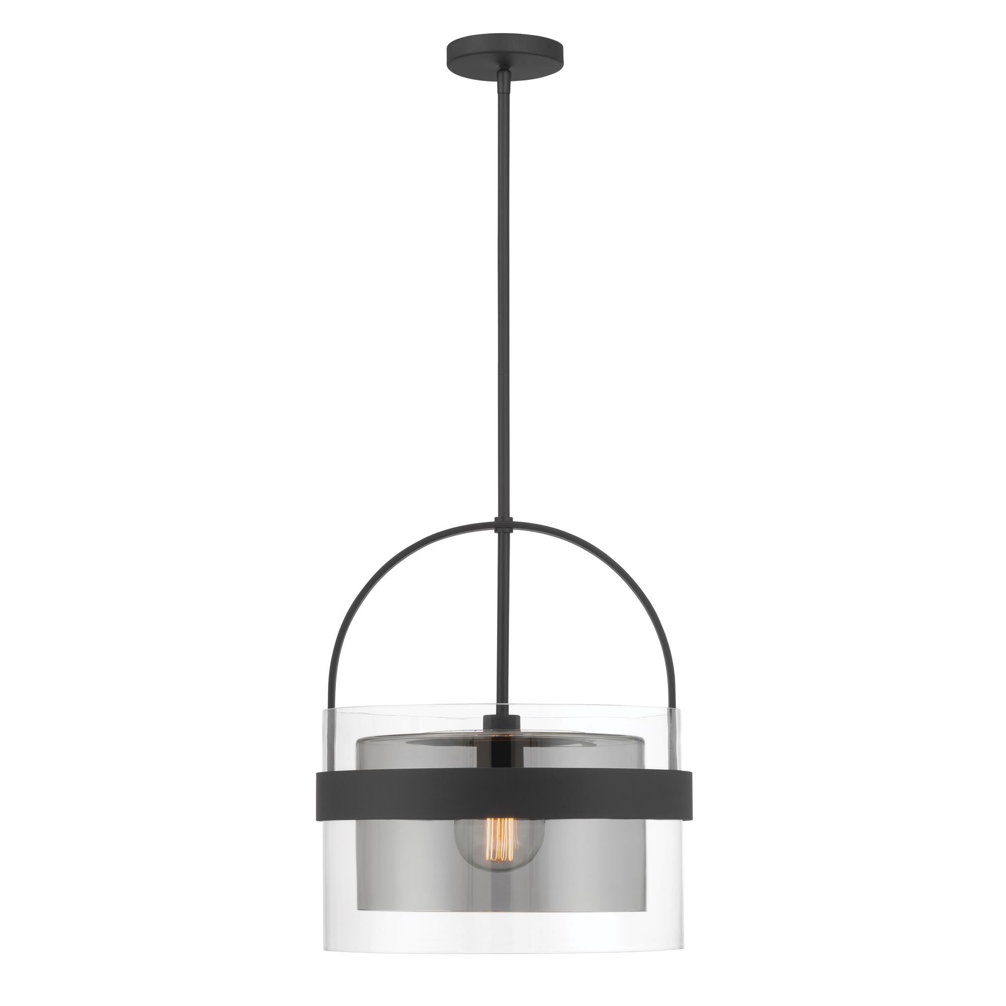 Shown in Dark Matte Black finish and Clear and Grey glass