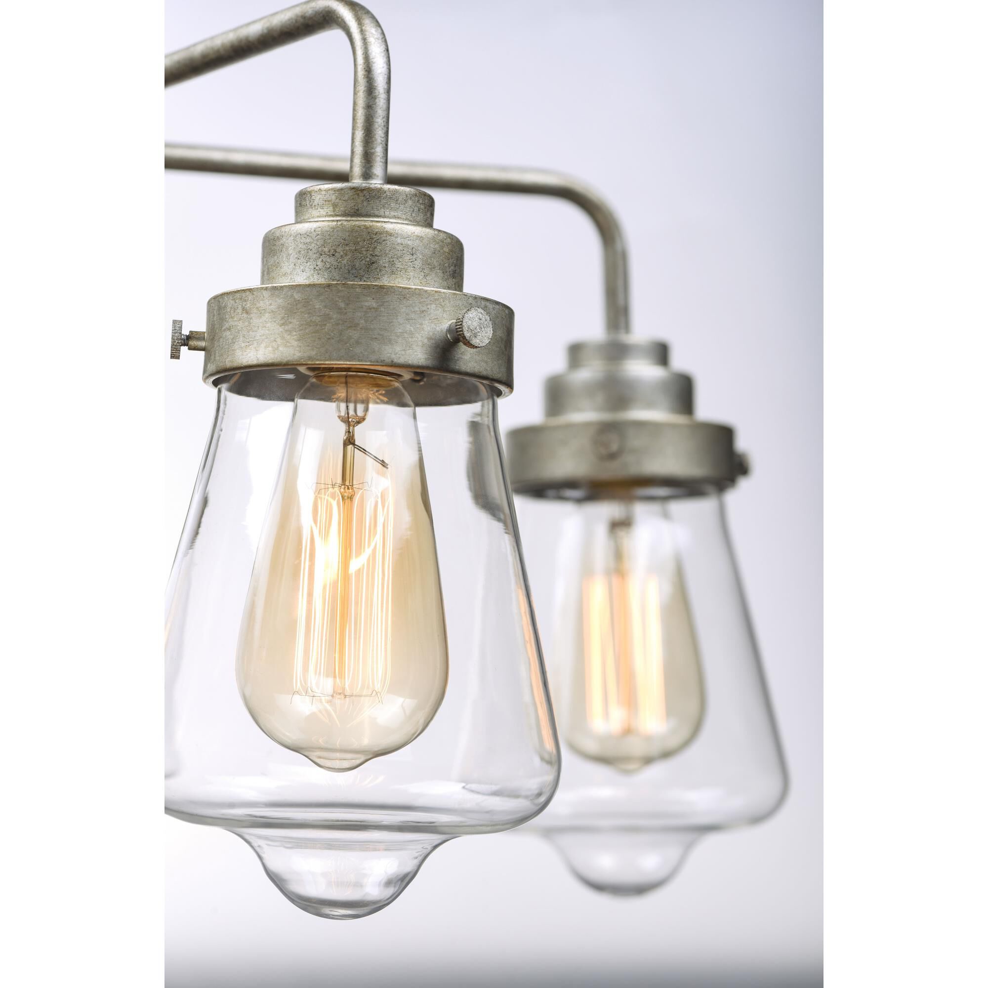 Shown in Weathered Zinc finish and Clear glass