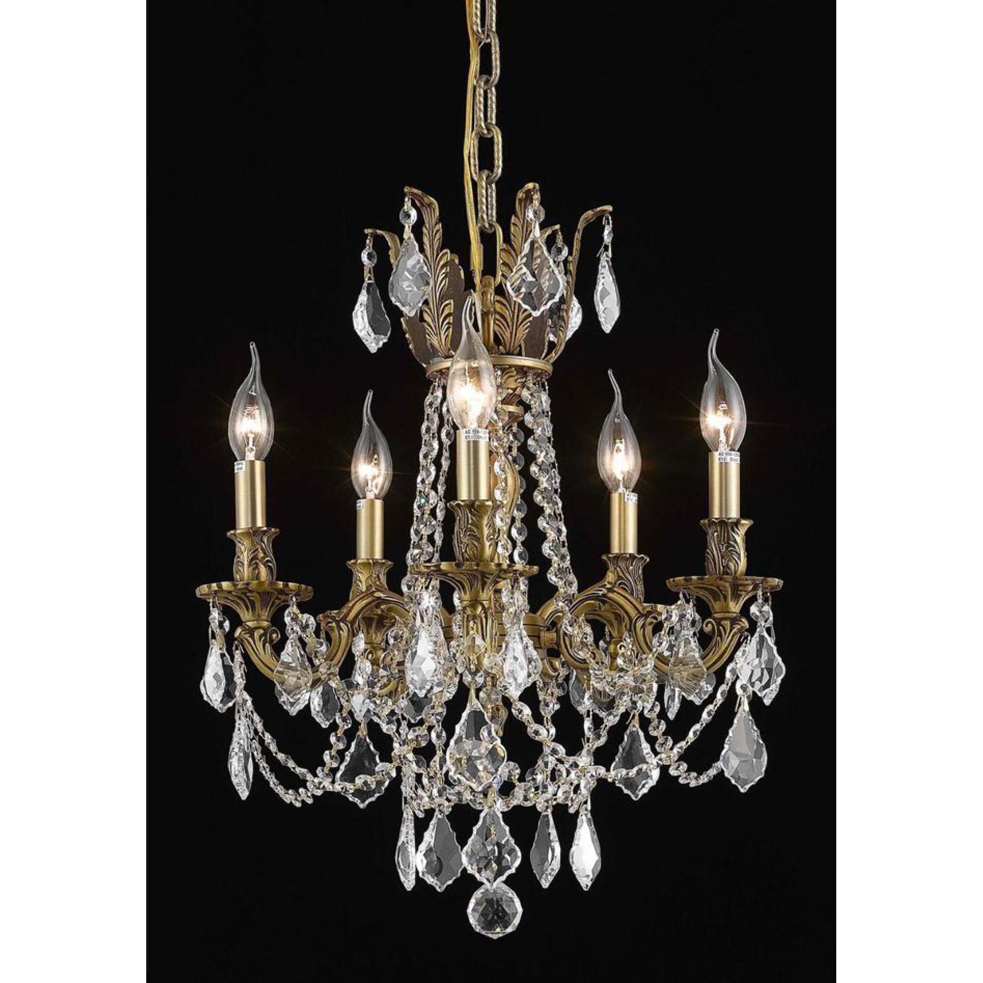 Shown in French Gold finish and Royal Cut Golden Shadow Champagne crystal