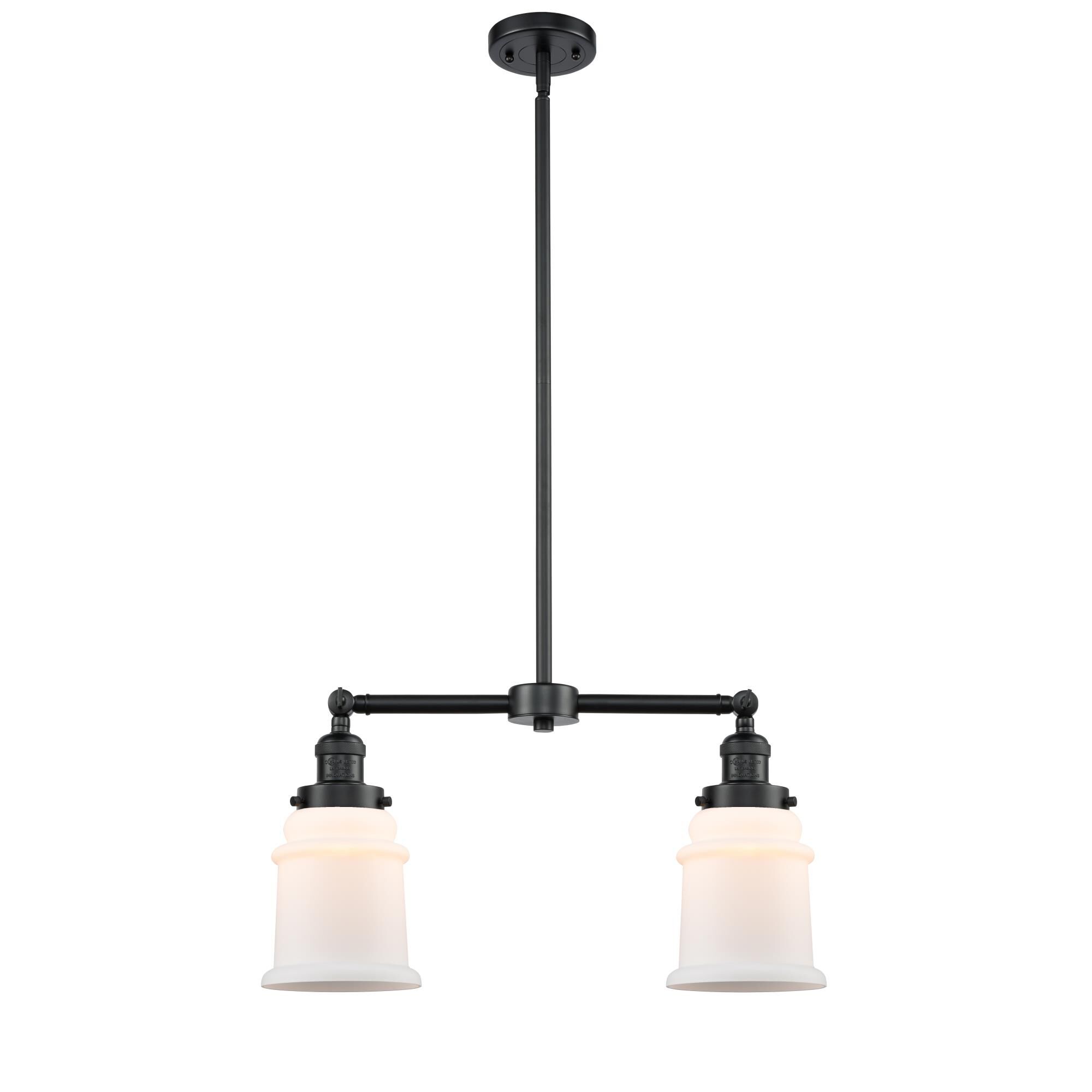 Shown in Oil Rubbed Bronze finish and Matte White - Bell glass