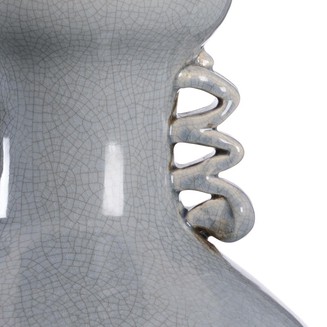 Shown in Gray Crackle Glaze - Ceramic finish and Off White shade