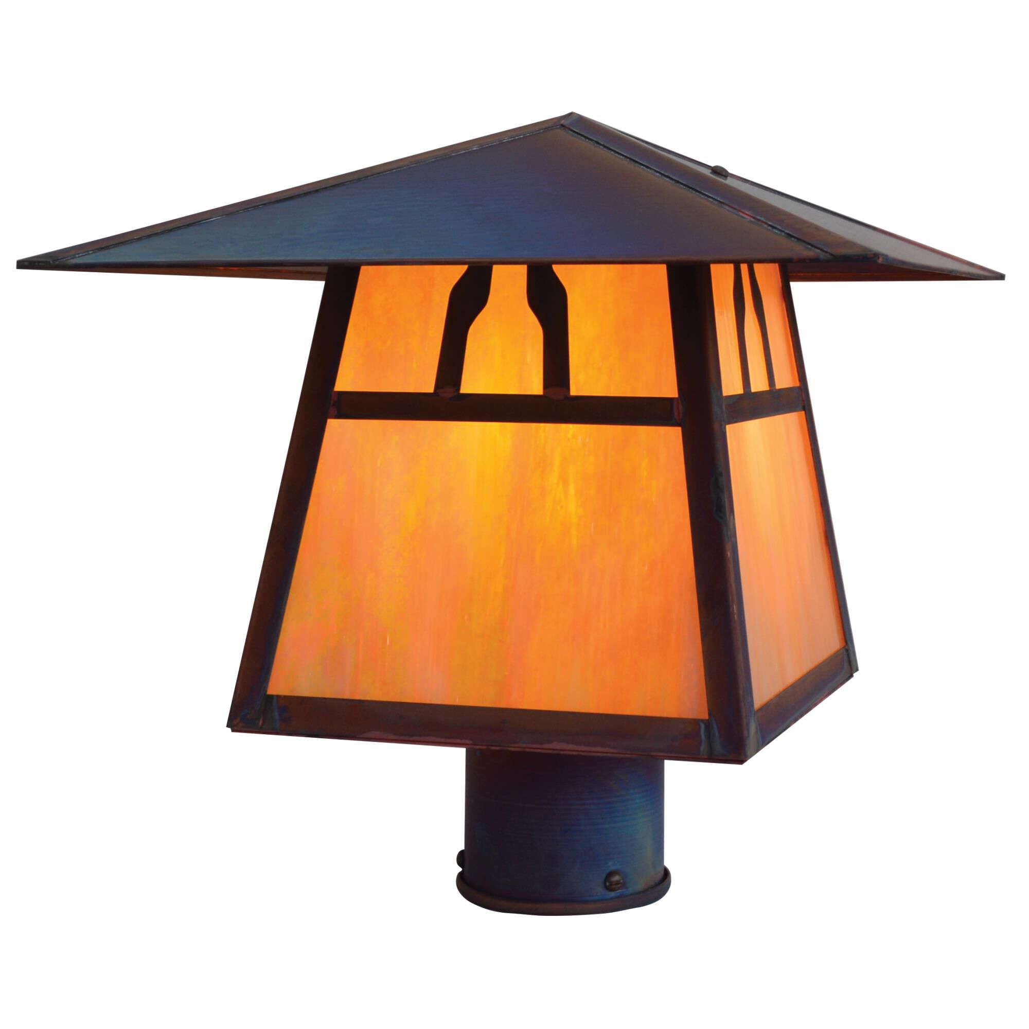 Carmel 9 Inch Tall 1 Light Outdoor Post Lamp by Arroyo Craftsman