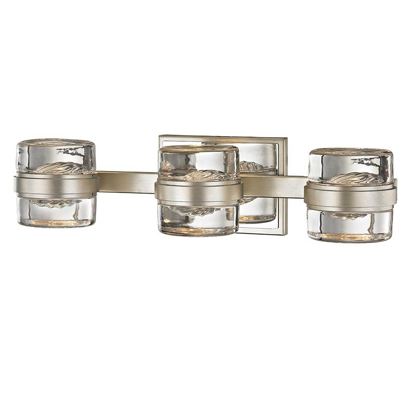 Shown in Silver Leaf, Polished Chrome Accents finish and Clear glass and Pressed Glass shade and Polished Chrome  accent