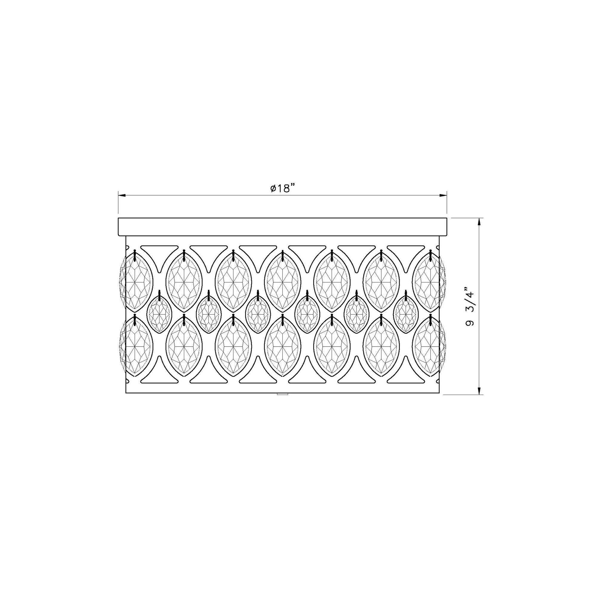 Dealey 18 Inch 5 Light Flush Mount by Z-Lite