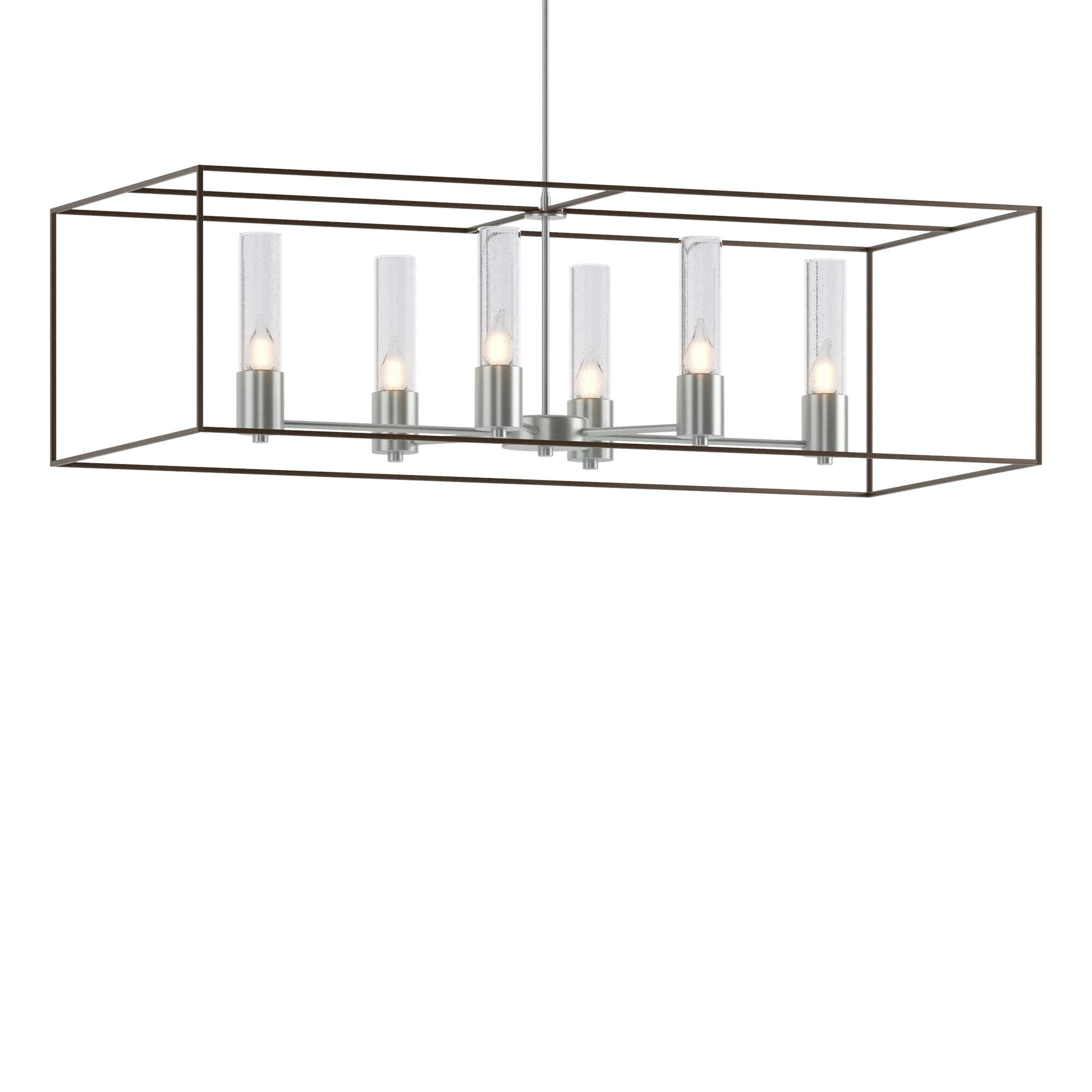 Shown in Vintage Platinum finish and Clear glass and Bronze accent