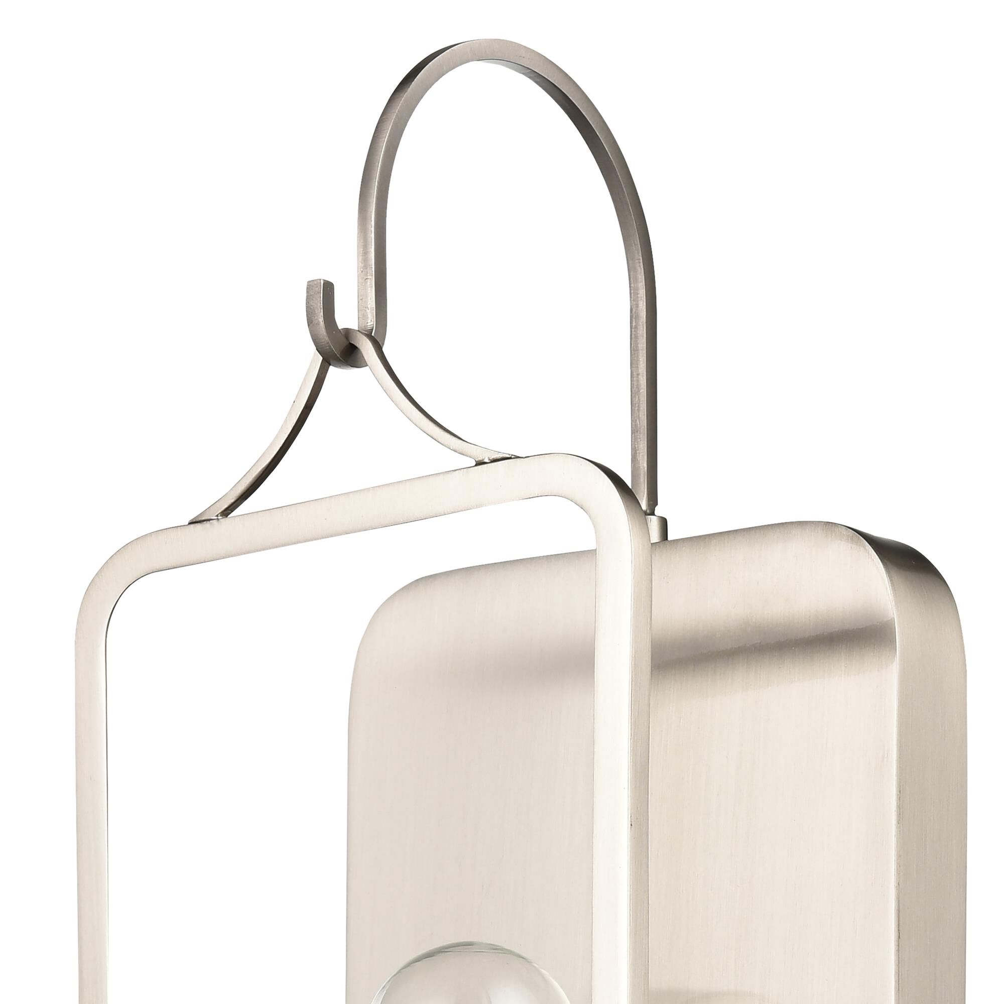 Shown in Silver finish and Clear glass