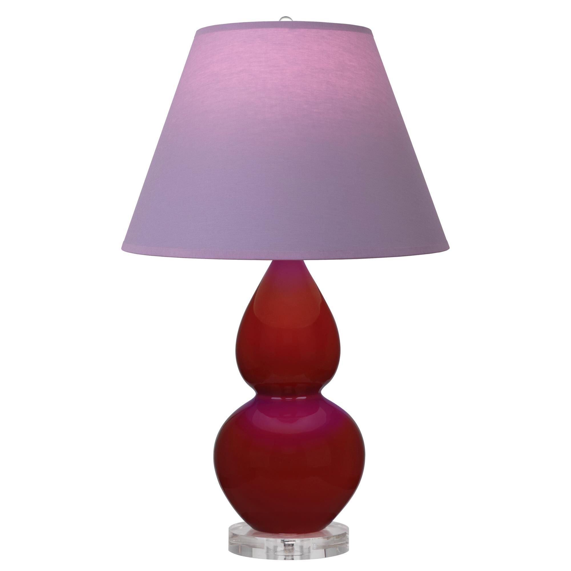 Shown in Oxblood finish and Lavender and Plum shade and Lucite accent