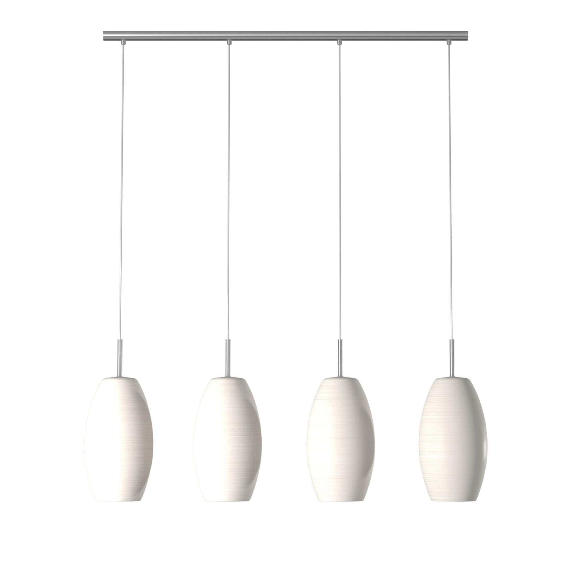 Shown in Matte Nickel finish and White glass