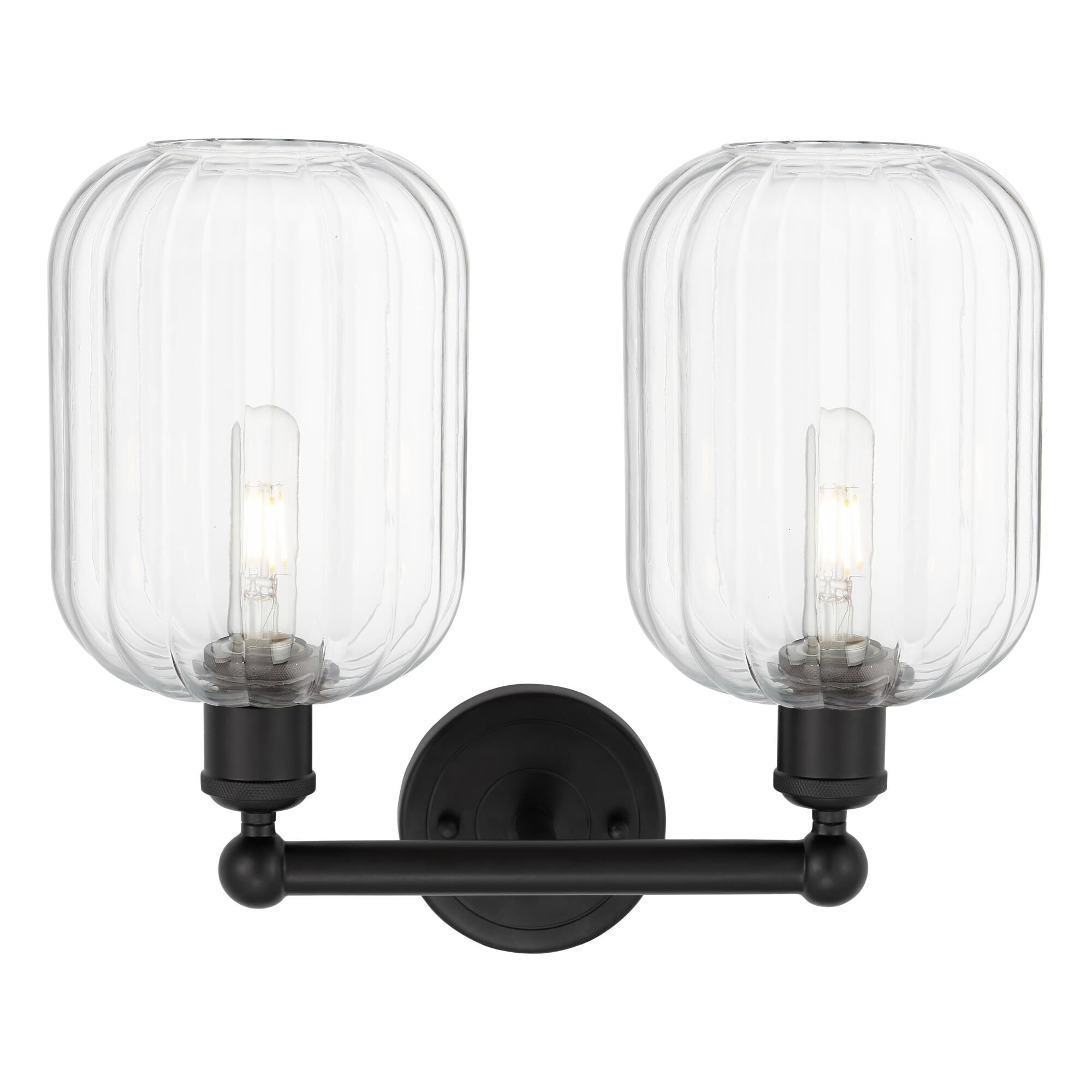 Shown in Matte Black finish and Clear glass