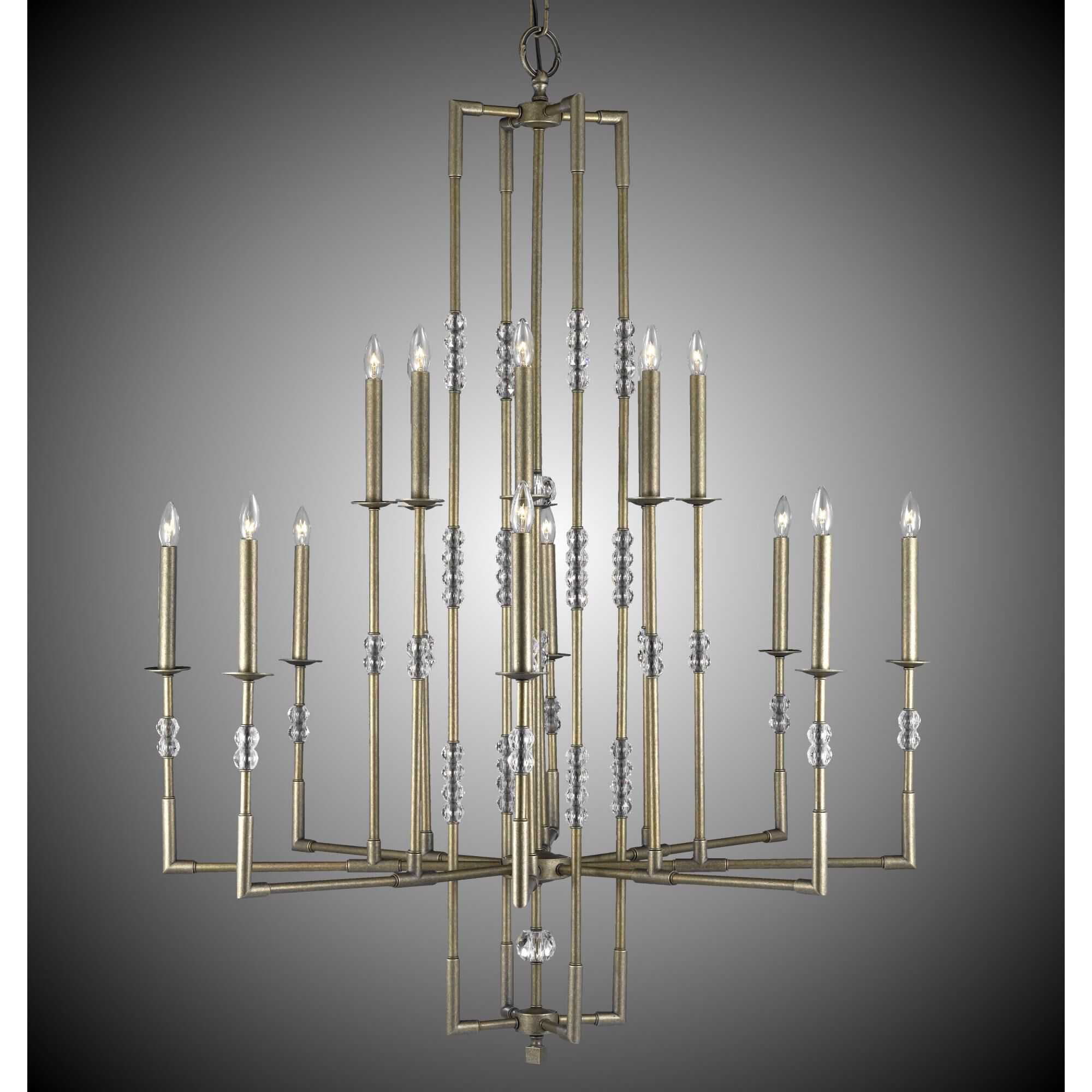 Magro 16 Light Chandelier by American Brass and Crystal