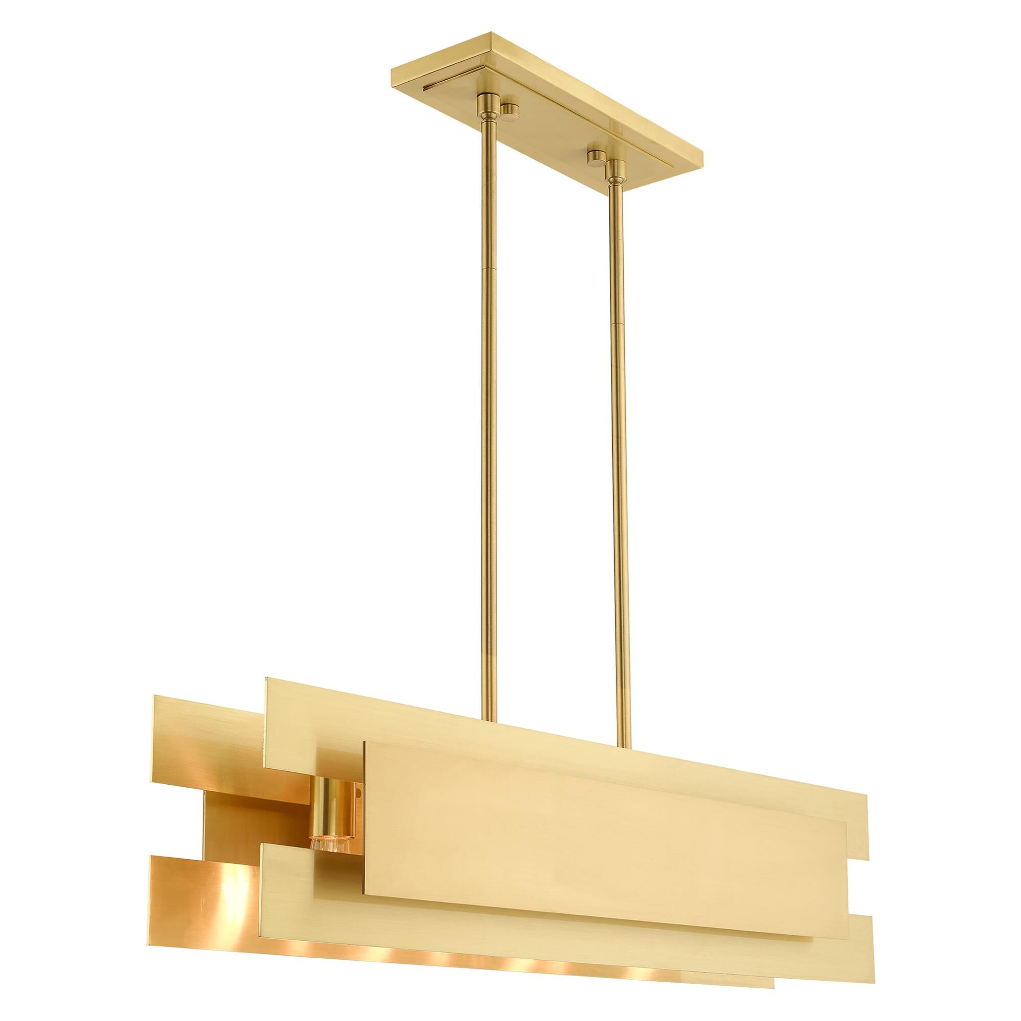 Shown in Satin Brass finish and Satin Brass Solid Brass shade