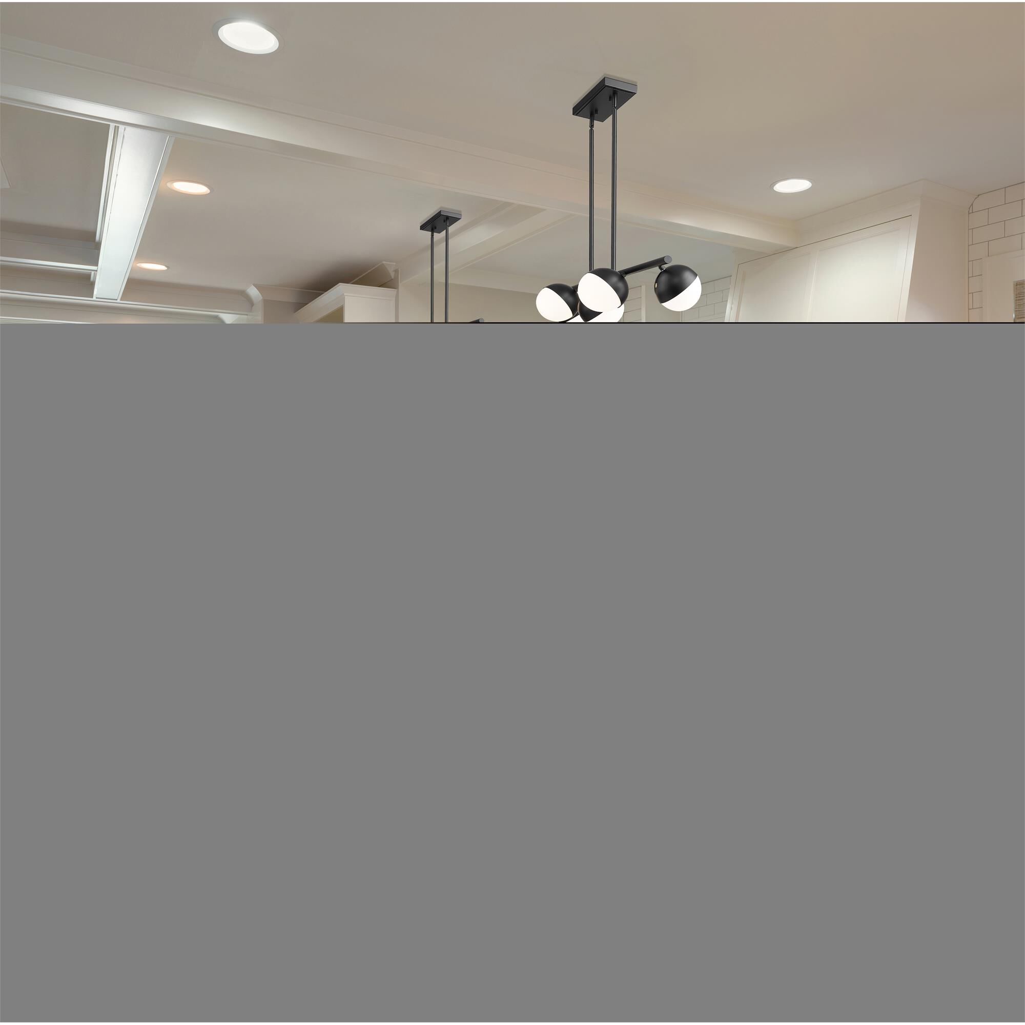 Shown in Matte Black finish and Matte Opal glass and Matte Opal shade