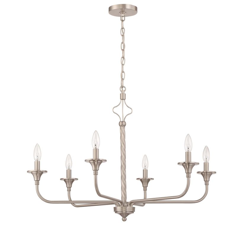 Jolenne 31 Inch 6 Light Chandelier by Craftmade - Clearance