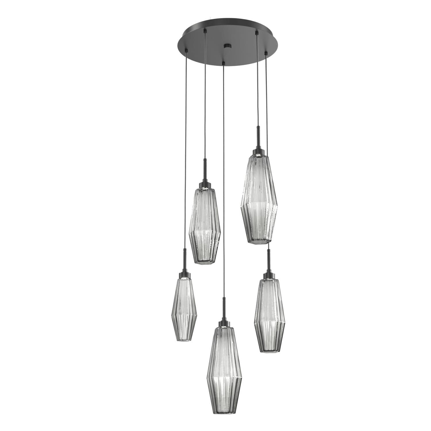 Aalto 19 Inch 5 Light LED Multi Light Pendant by Hammerton Studio