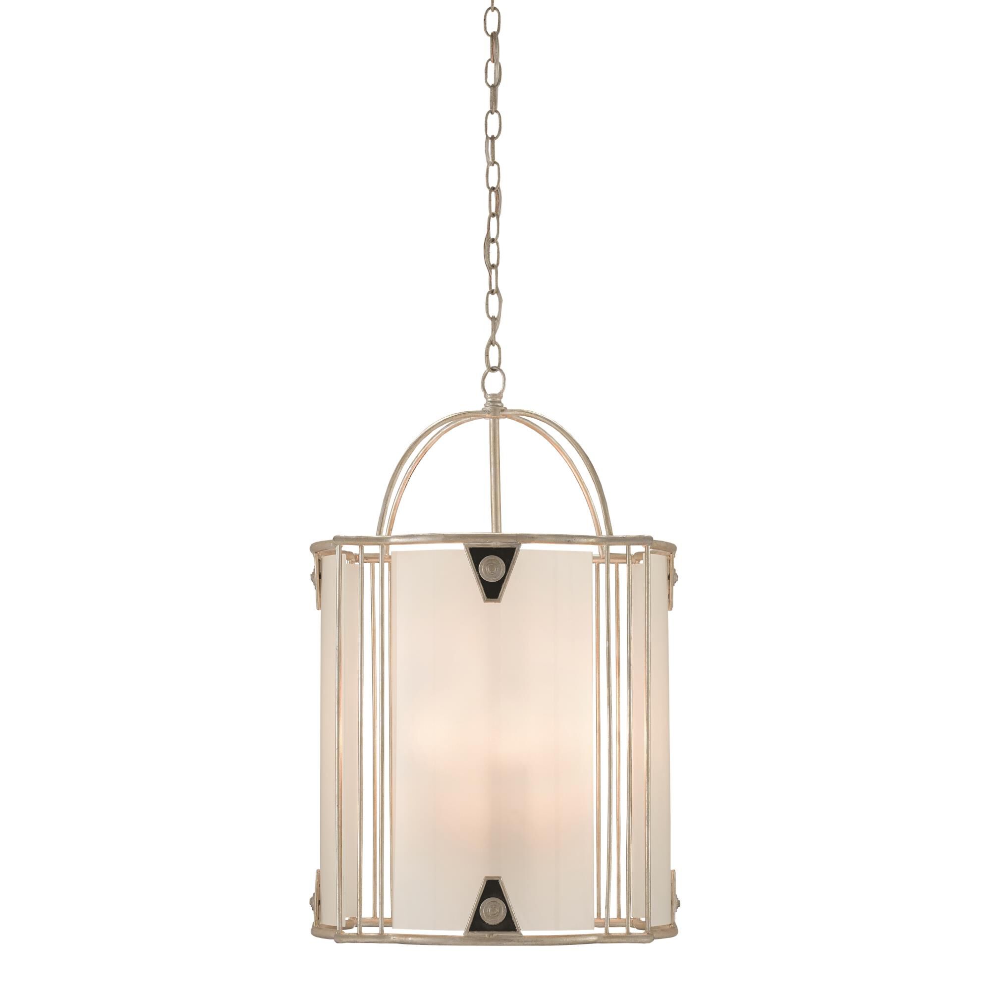 Shown in Contemporary Silver Leaf-Satin Black finish