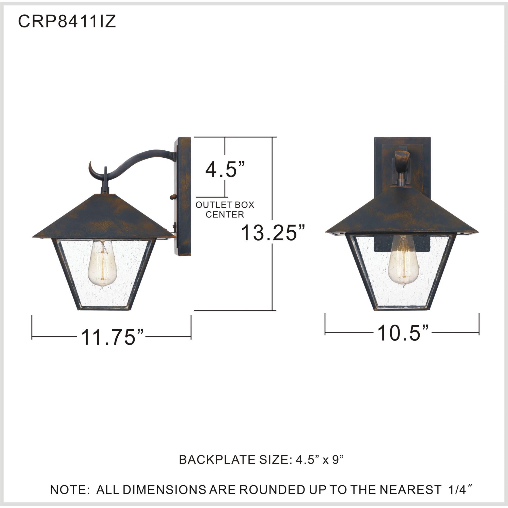 Quoizel Corporal 13 Inch Tall Outdoor Wall Light